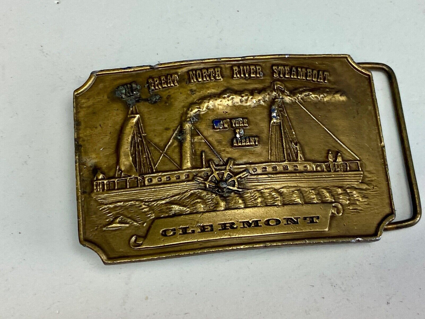 Vintage boat ship belt buckle