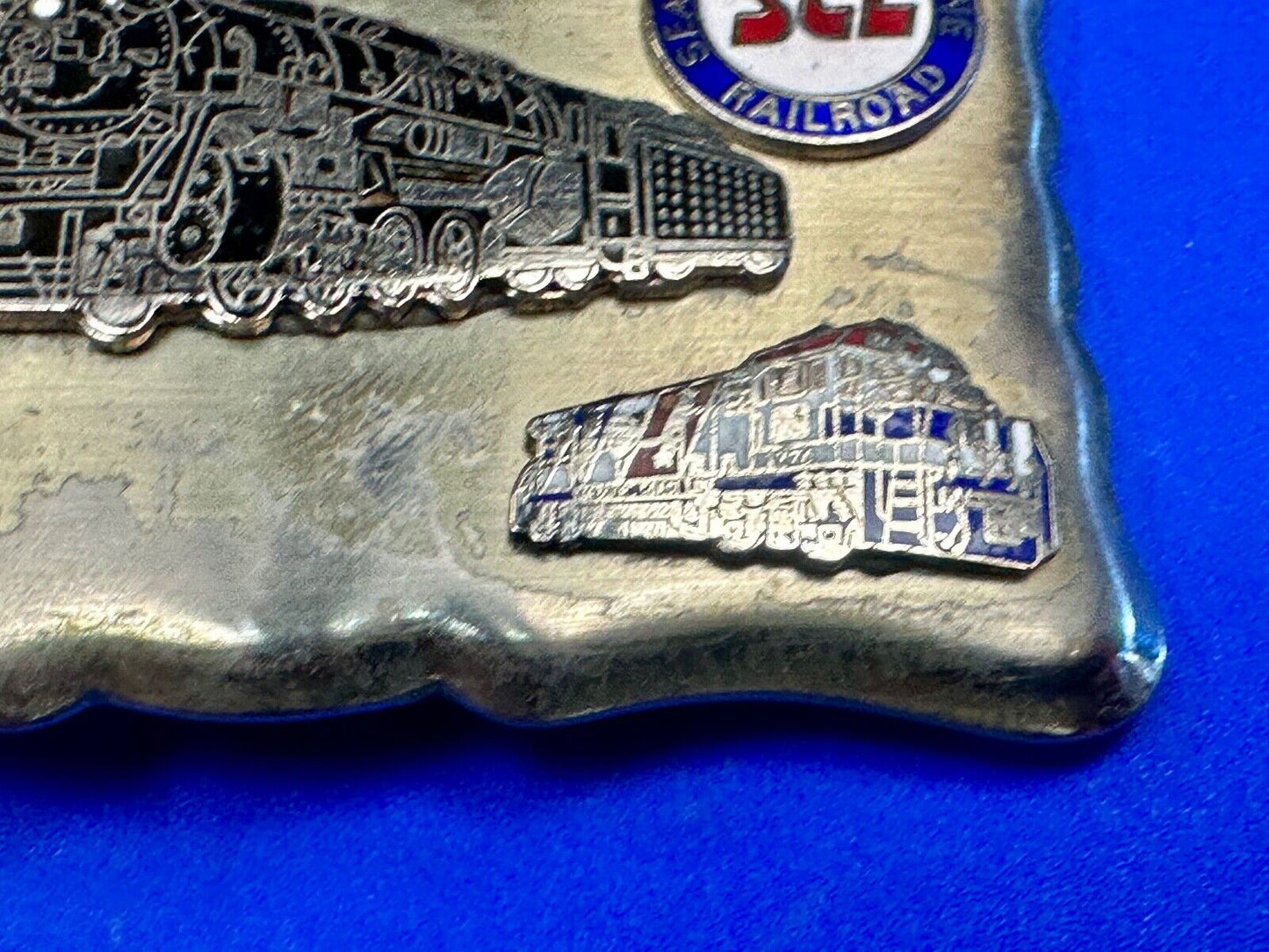 Train Collectors Multi Style Company silver tone belt buckle