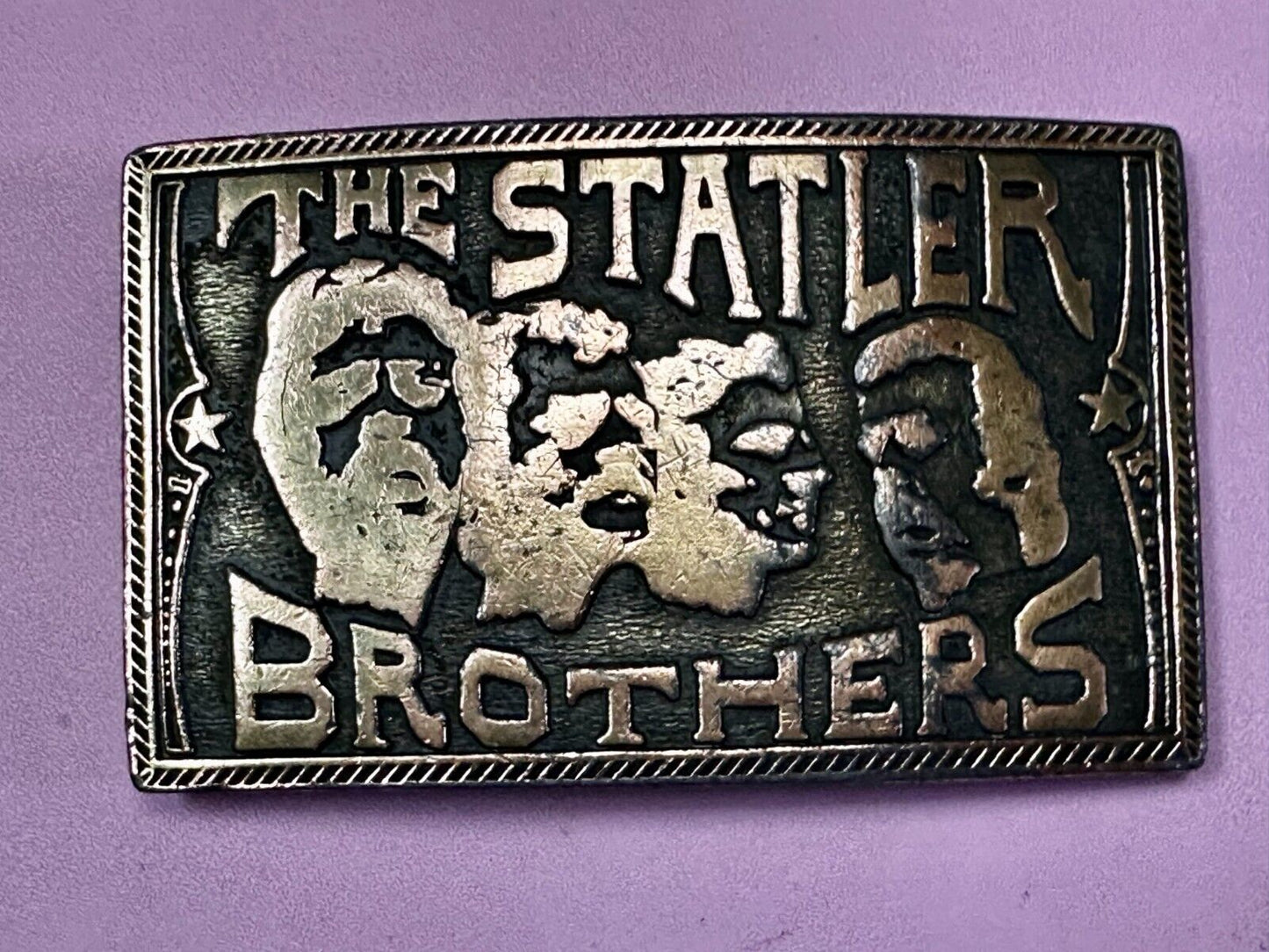 The Statler Brothers Music Band Group - Jim Watson Vintage 1974 Belt Buckle