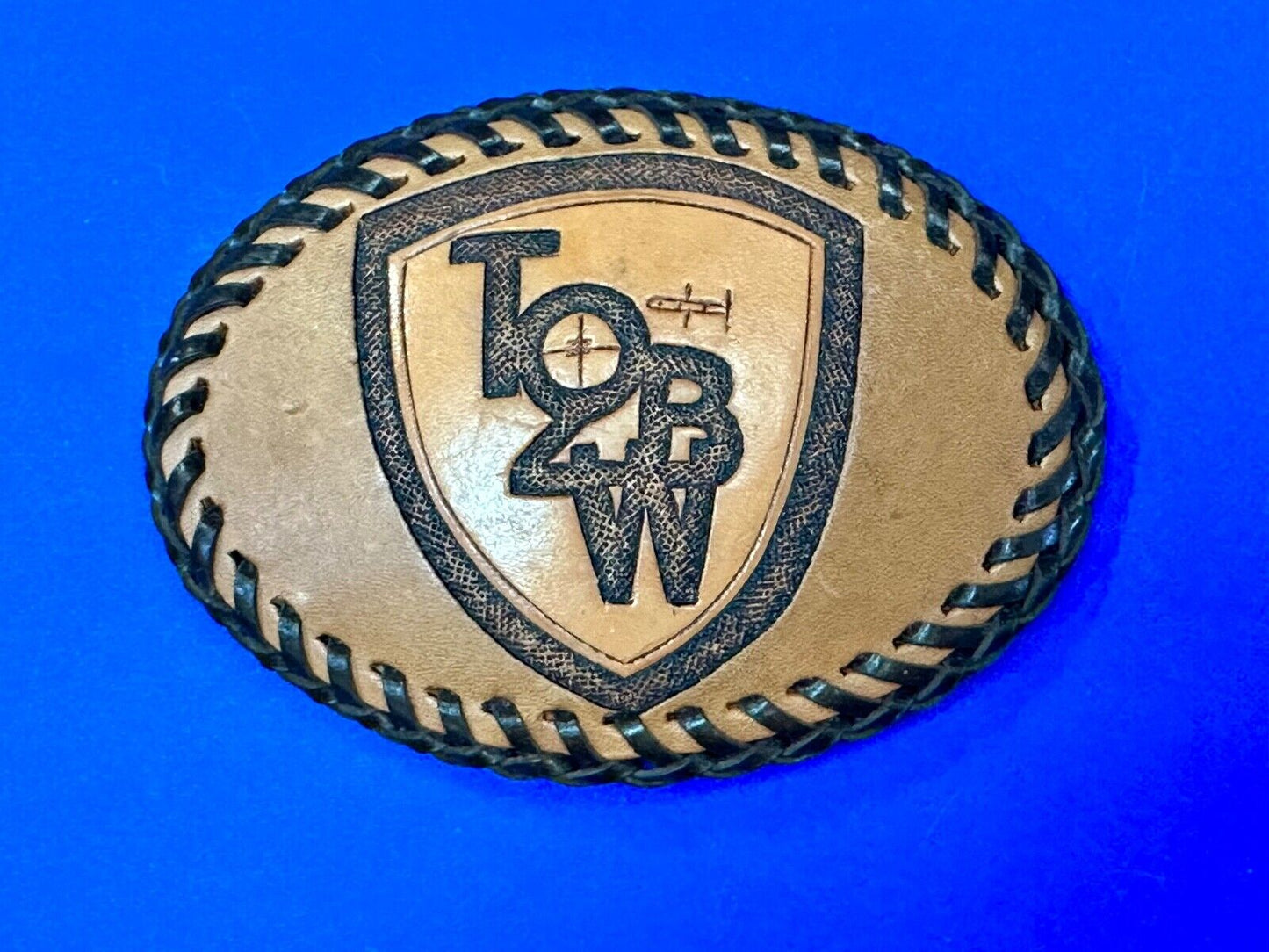 TOBW Vintage 1992 Handcrafted DEE #0009 Leather belt buckle