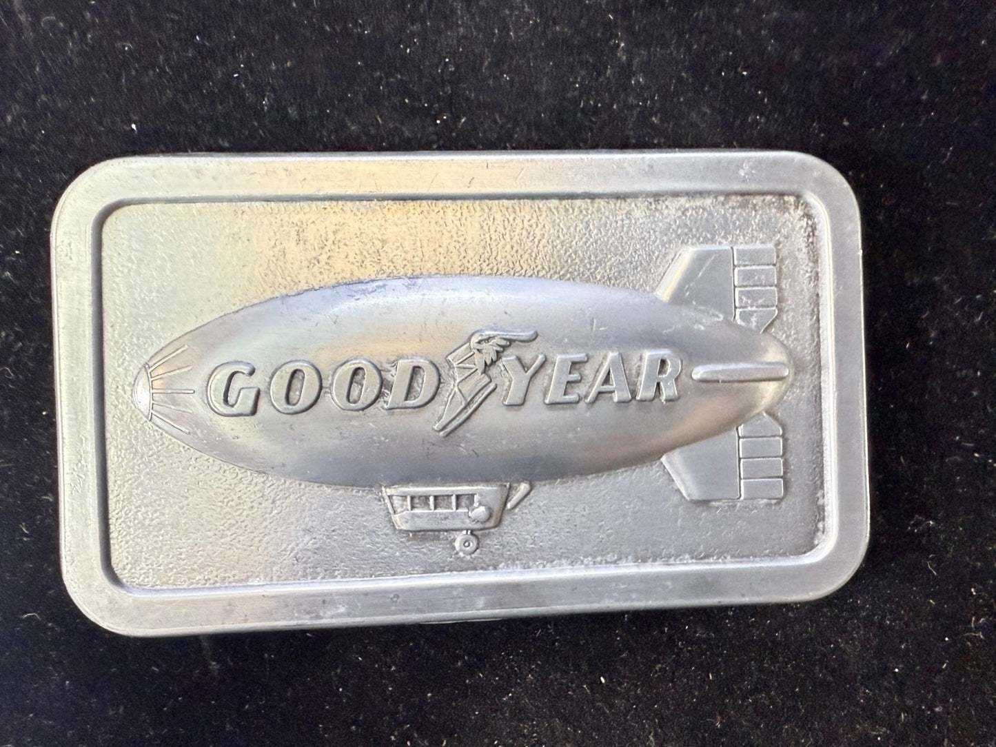 The Goodyear Blimp Tire & Rubber Company Air Ship Vintage 1974 Promo Belt Buckle