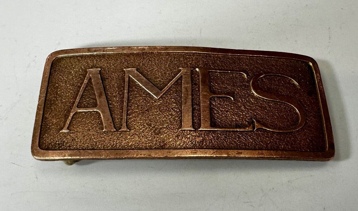 Ames School University Antique Robbins Co Attleboro Mass Belt Buckle