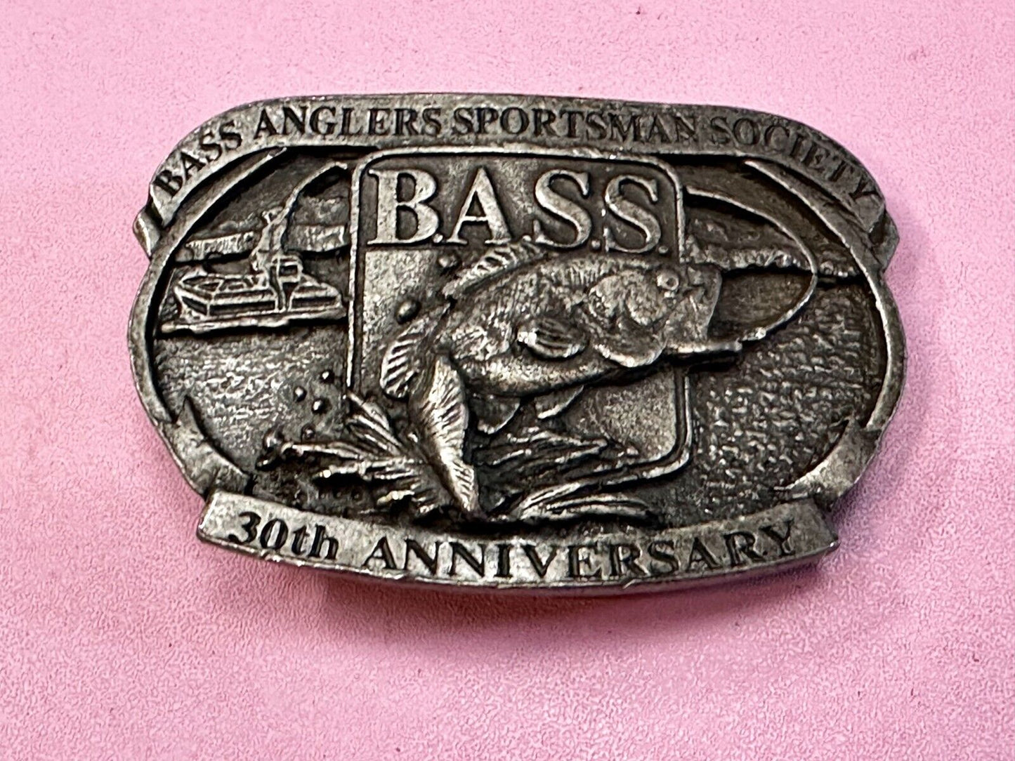 Bass Anglers Sportsman Society 30th Anniversary Club Belt Buckle