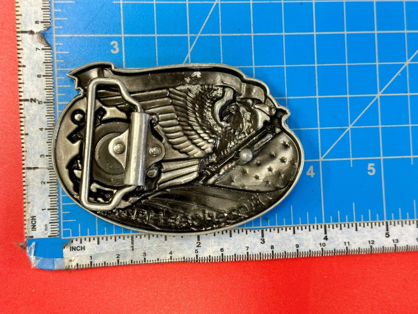The US Coastguard raised dimensional belt buckle America's Heroes