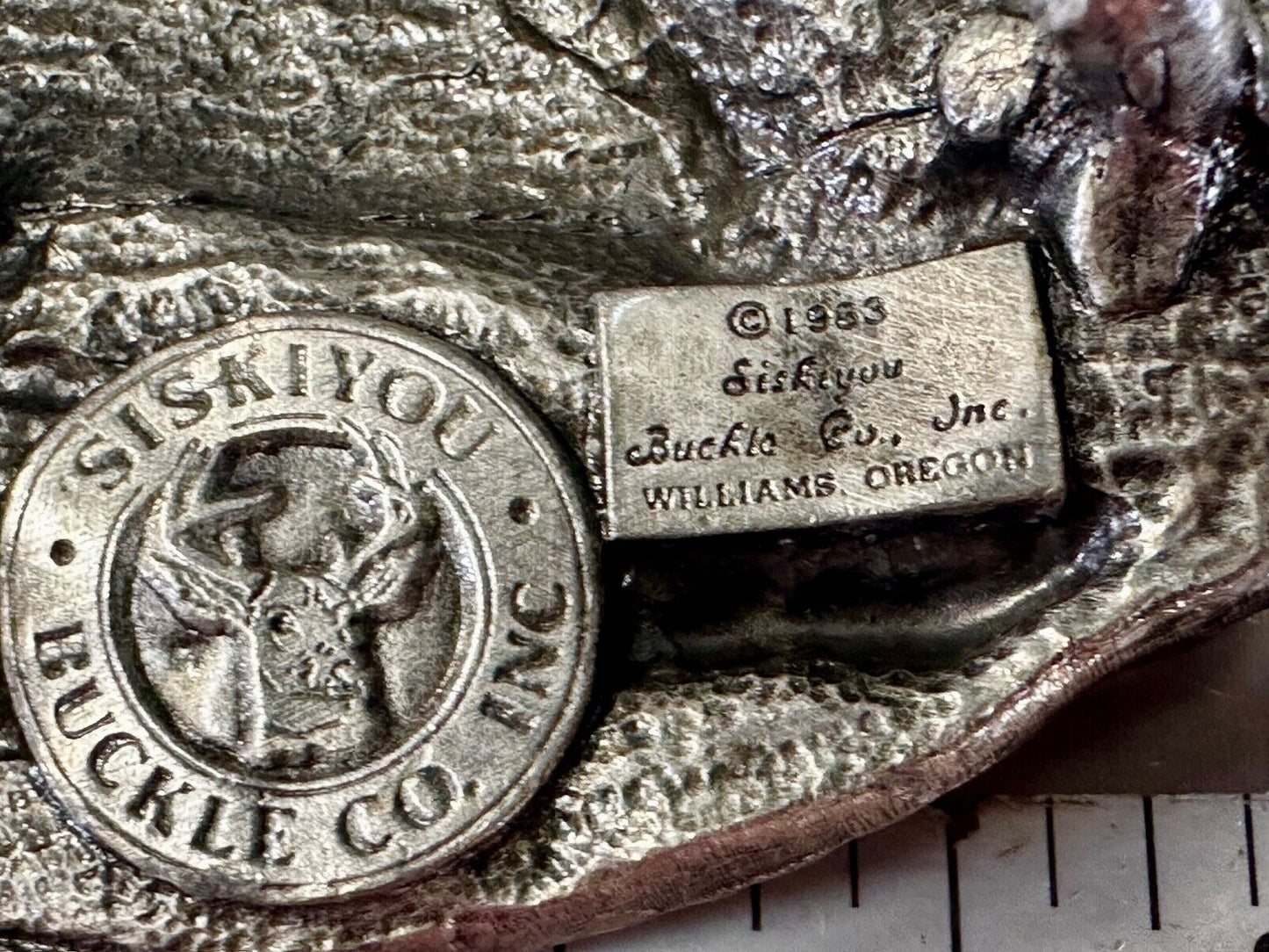 Vintage 1983 Cowboys Horse Lovers spurs siskiyou RARE belt buckle