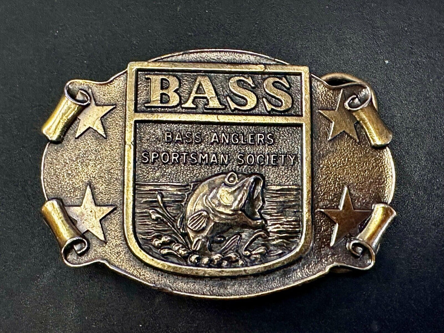 Bass Anglers Sportsman Society Fishing Club Belt Buckle