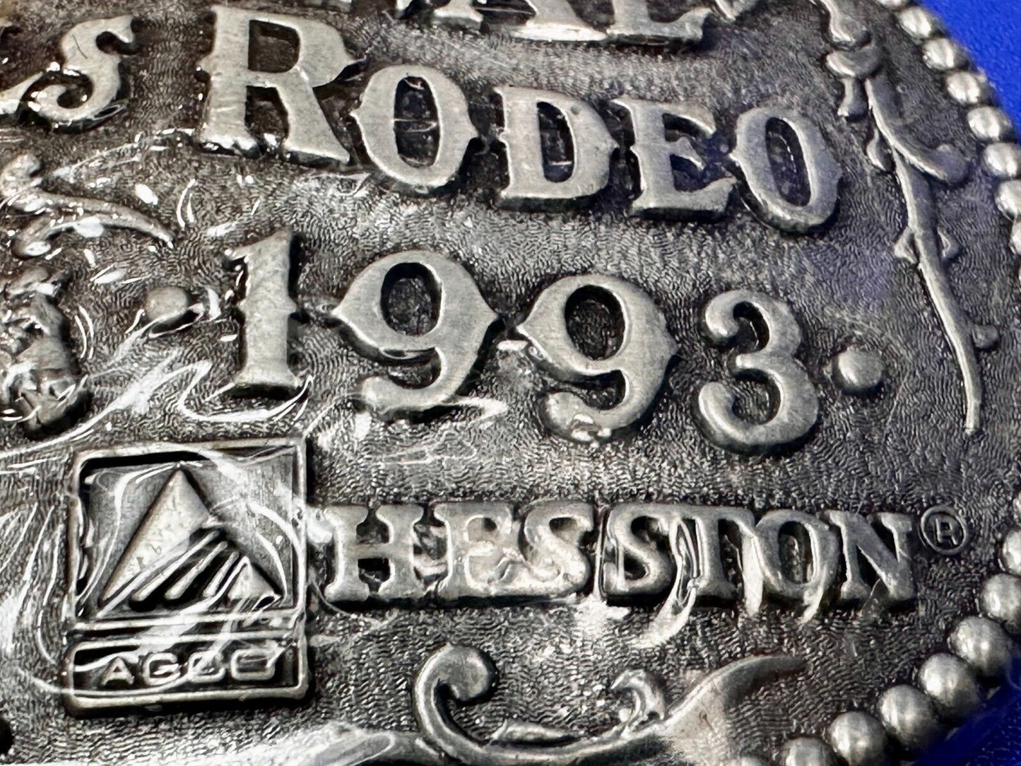 1993 Hesston National Finals Rodeo NFR Cowboys Adult Size NOS Belt Buckle by ADM