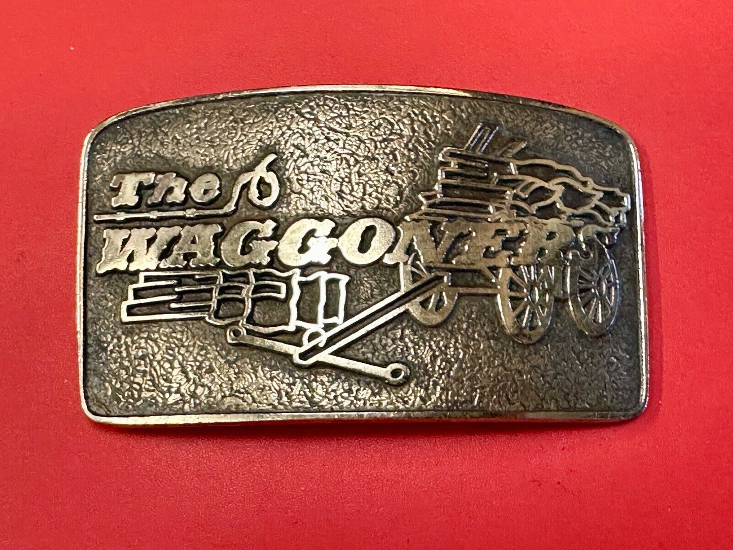 The Waggoners Vintage Trucking company advertising solid bronze belt buckle
