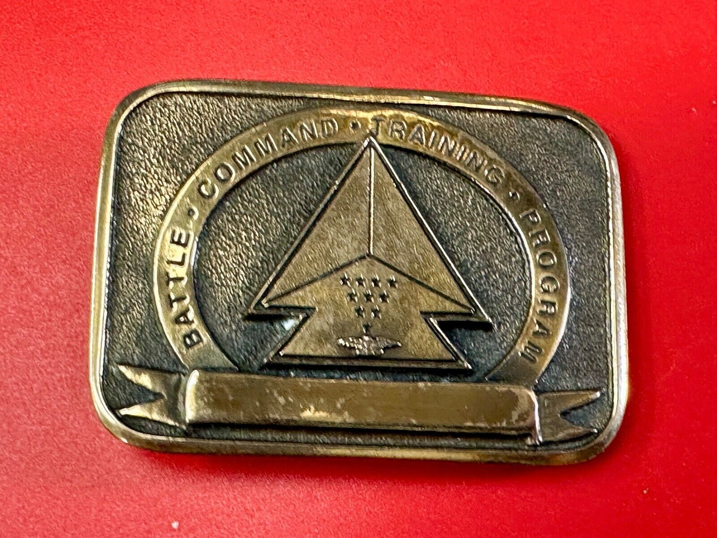 Battle Command Training Program US Army award 1996 Western Heritage belt buckle