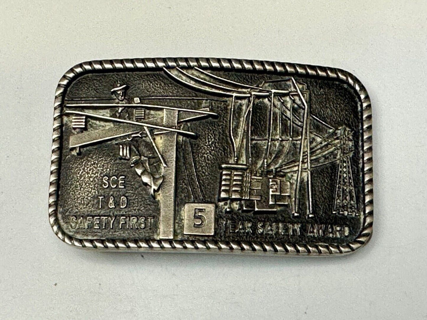 Belt Buckle SCD Pole Climber Safety award Belt Buckle