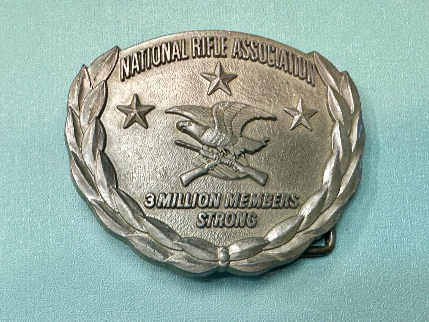 3 Million Members Strong National Rifle Assn NRA Membership belt buckle