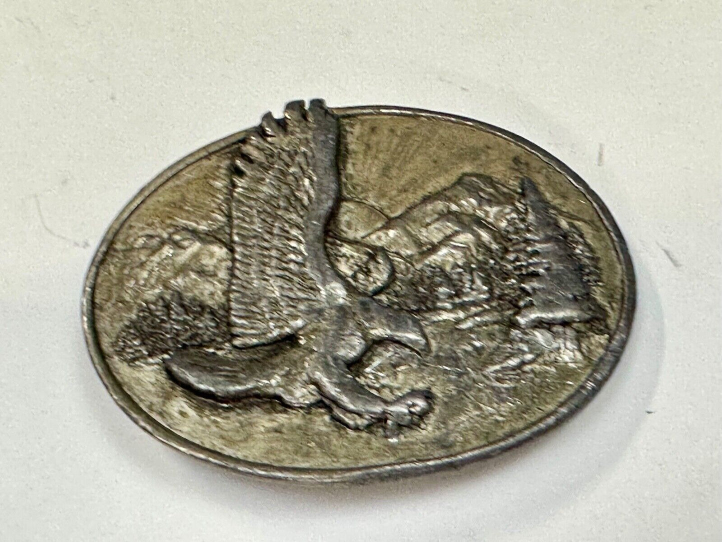 Attacking Eagle Vintage 1982 O-10 pewter siskiyou belt buckle