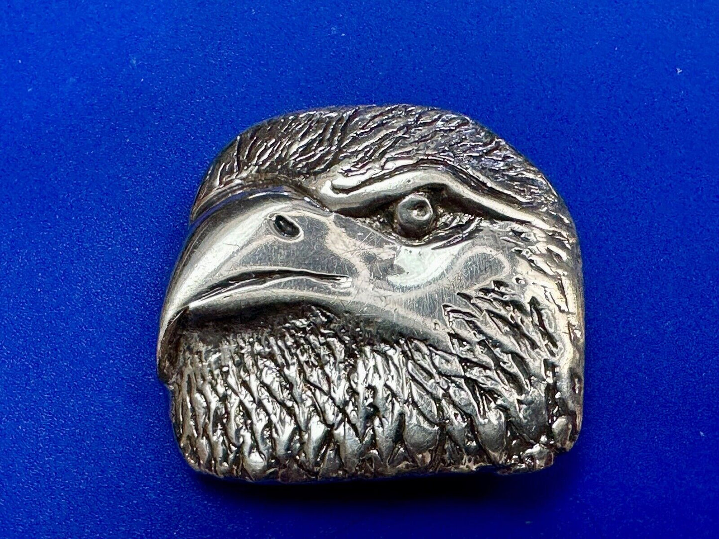 Bald Eagle Head - Patriotic America Silver Belt Buckle Artisan Made signed MH