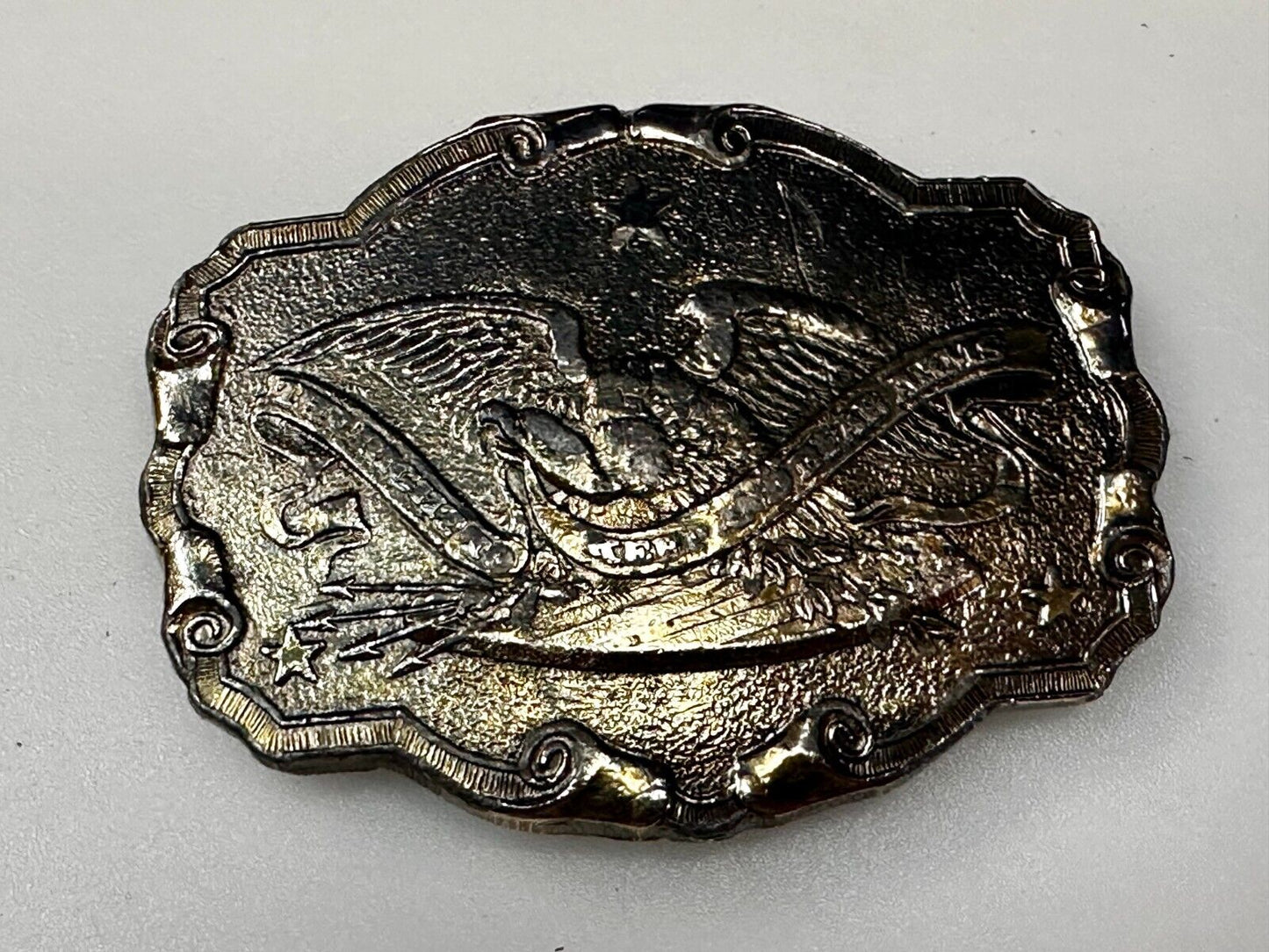 The Right To Keep and Bear Arms 2nd Amendment Vintage 1975 Belt Buckle - Wyoming