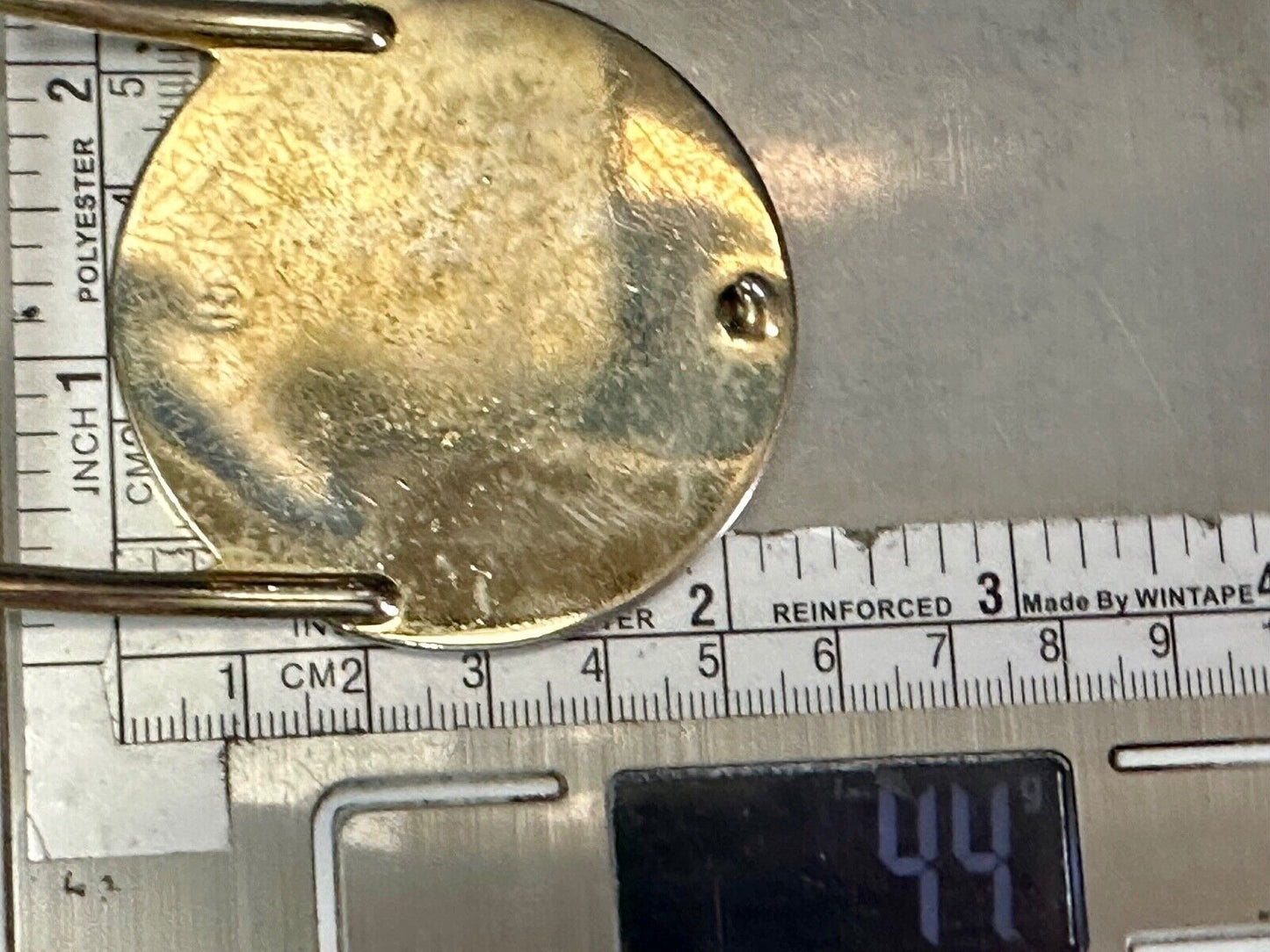 American Revolution bicentennial liverty bell round gold tone belt buckle
