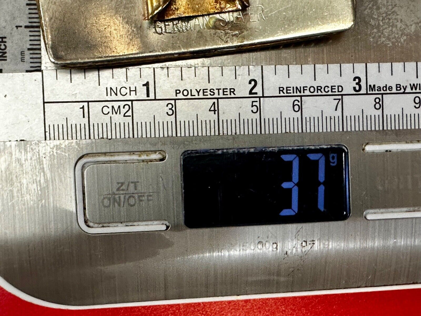 Vintage boat Anchor - Reflective two tone belt slide clip buckle