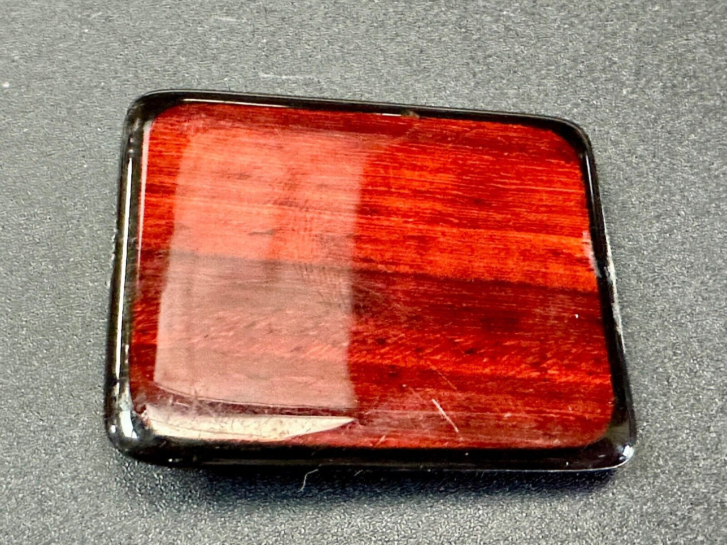 Beautiful Cherrywood? artisan glossy reflective belt buckle
