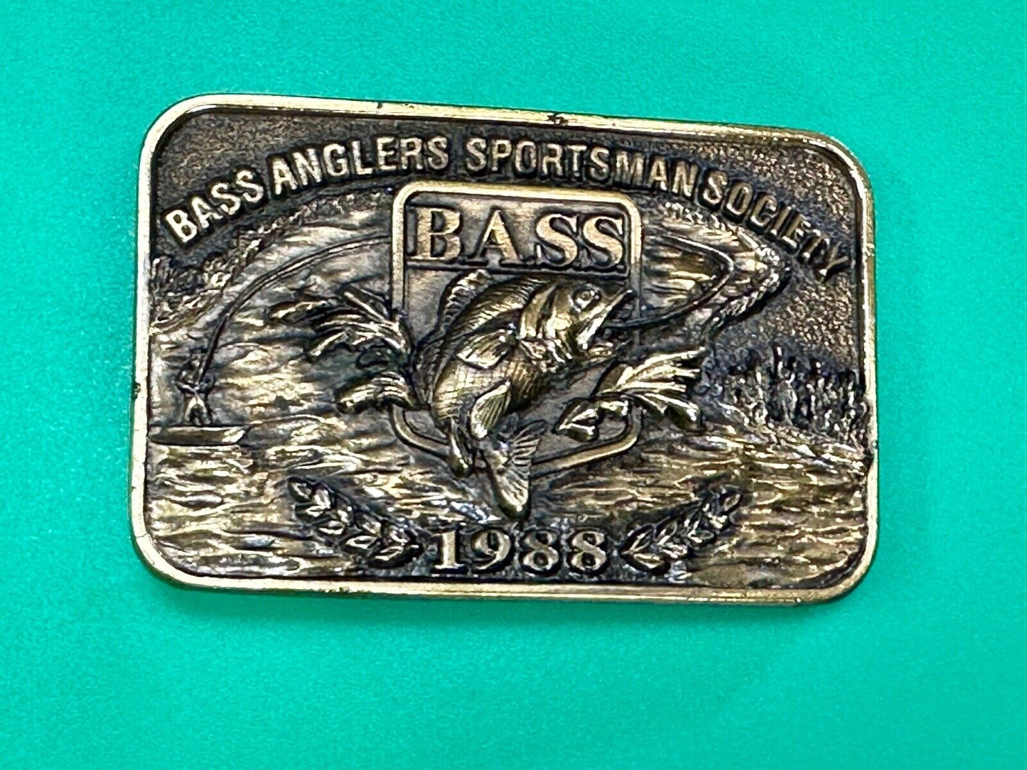 BASS Anglers Sportsman Society Fishing Club Great American belt buckle Co