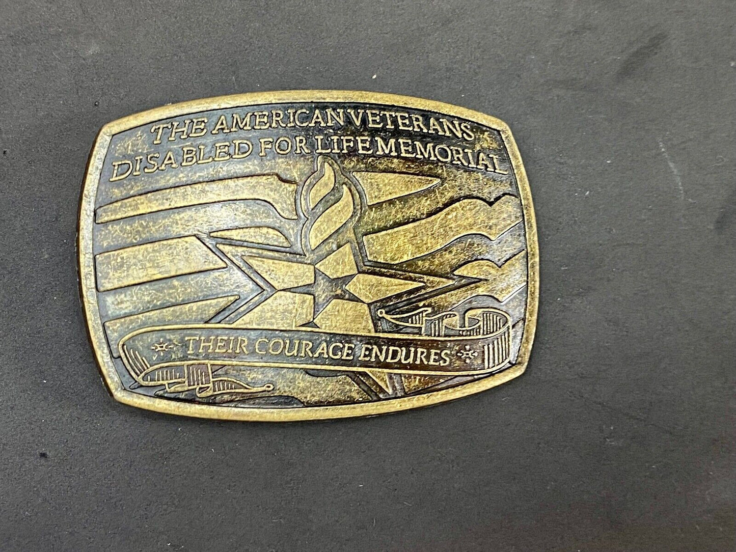 American Veteran, Disabled For Life Memorial Commemorative Belt Buckle