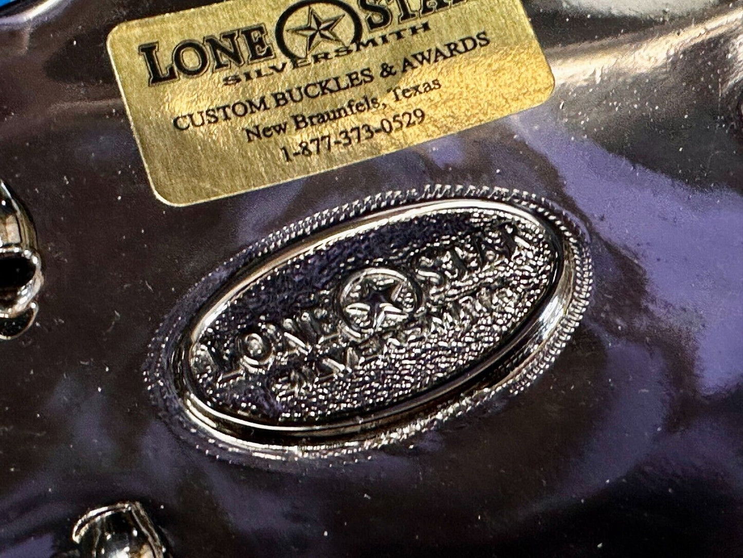 TGRA Texas Tradition Rodeo Flag Racing 2012 Trophy Award Belt Buckle Lone Star