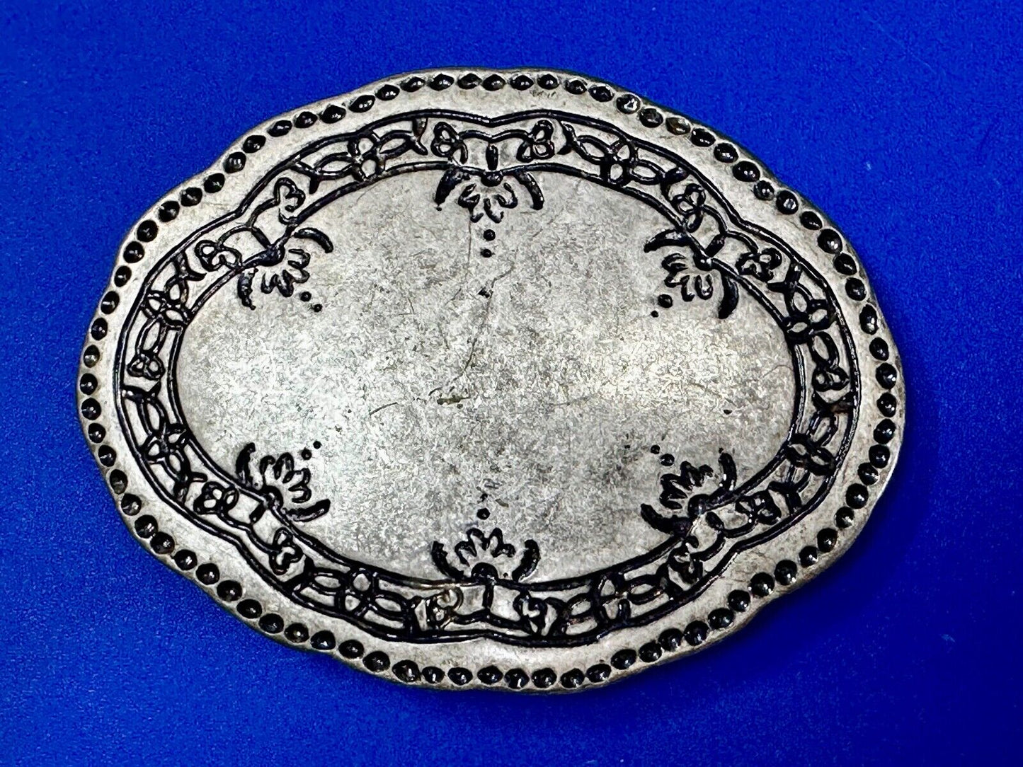 Badichi Replacement Silver Color Western Oval Belt Buckle