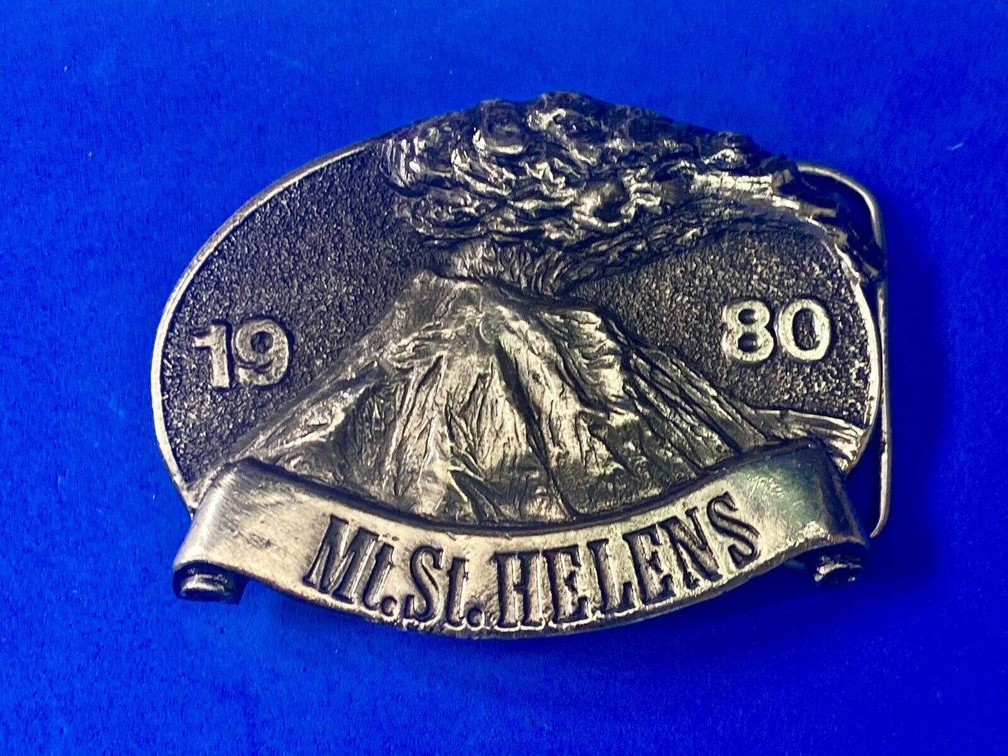 Vintage 1980 Mount Saint Hellens Volcano Eruption Great American Belt Buckle