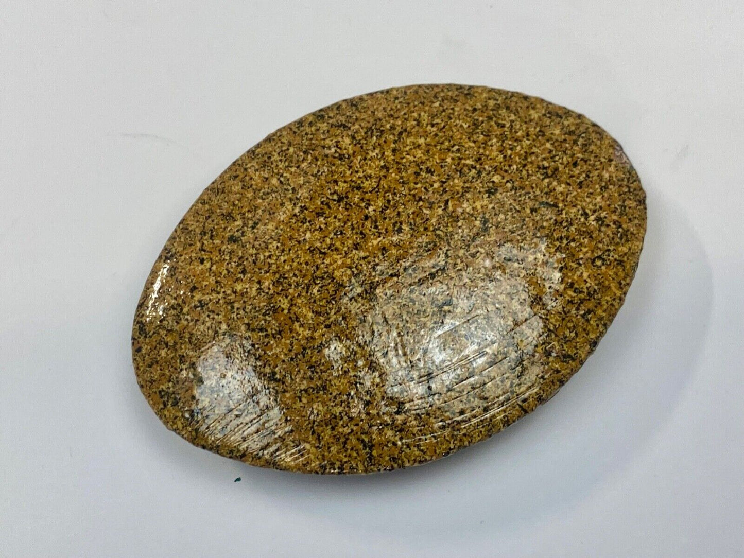 Artisan Half Egg shaped oval Brown Textured painted belt buckle