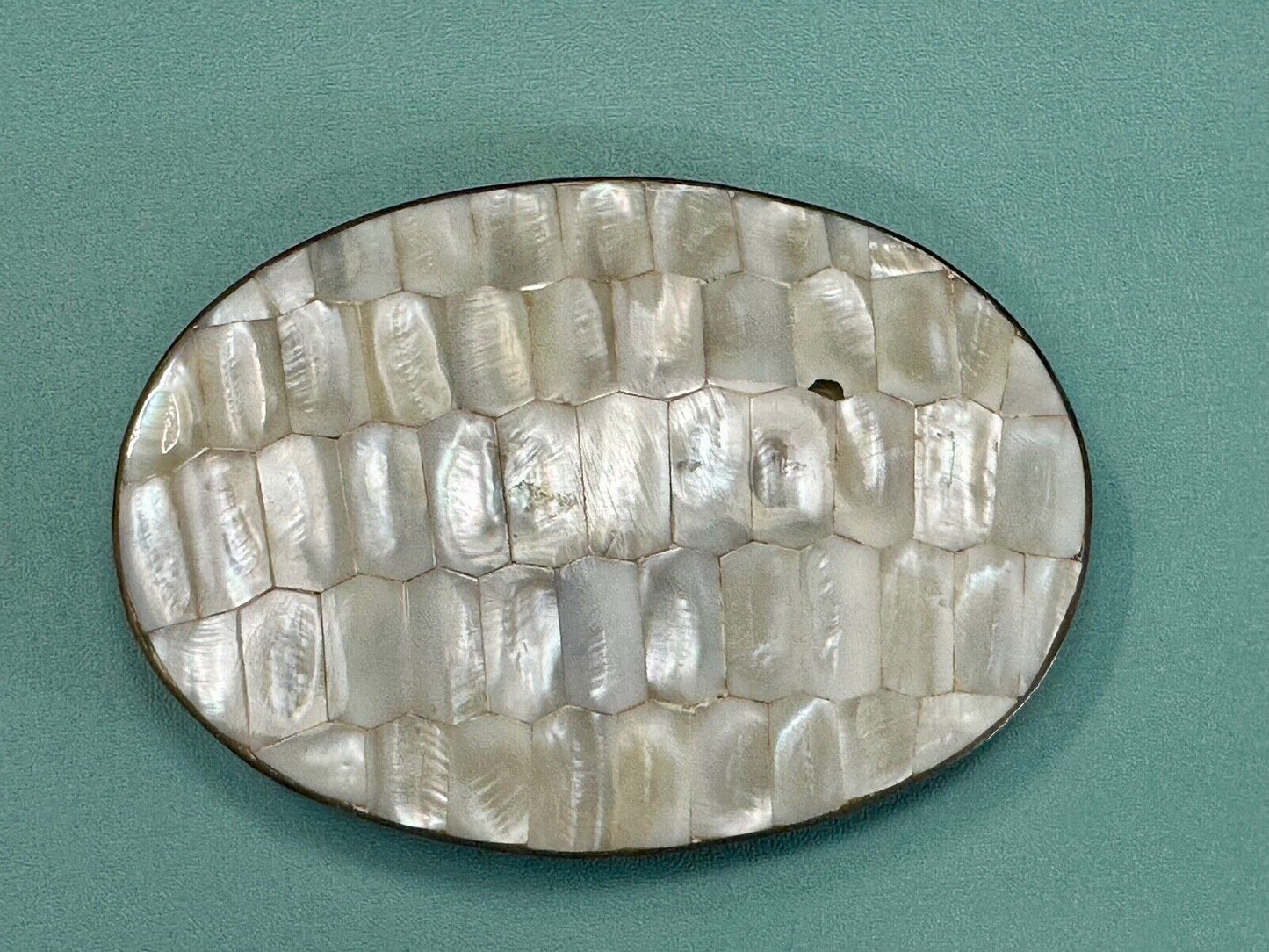 Beautiful Vintage shell theme natural brass belt slide buckle