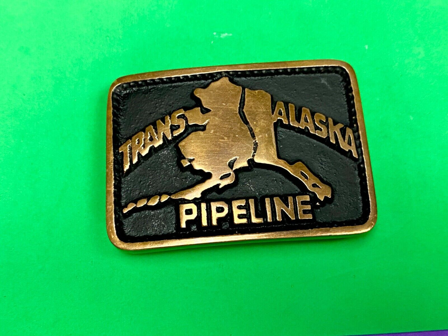 Trans Alaska Oil Pipeline Vintage Belt Buckle - 461 Of 500 Made By Fred Meyers