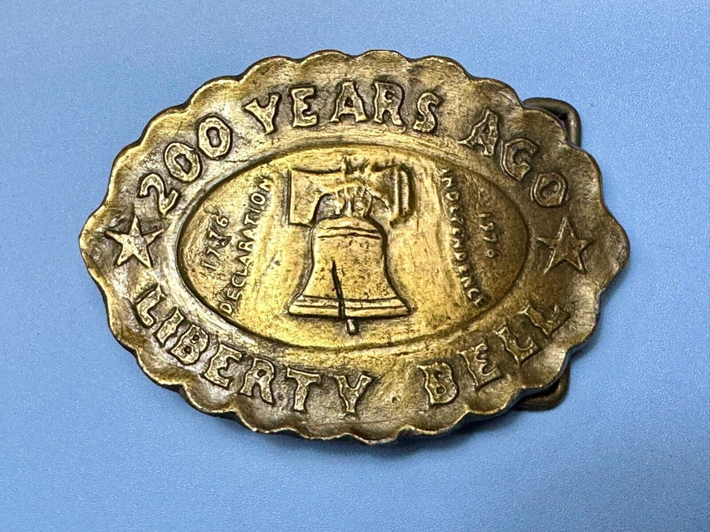 200 years ago Liberty bell commemorative patriotic belt buckle
