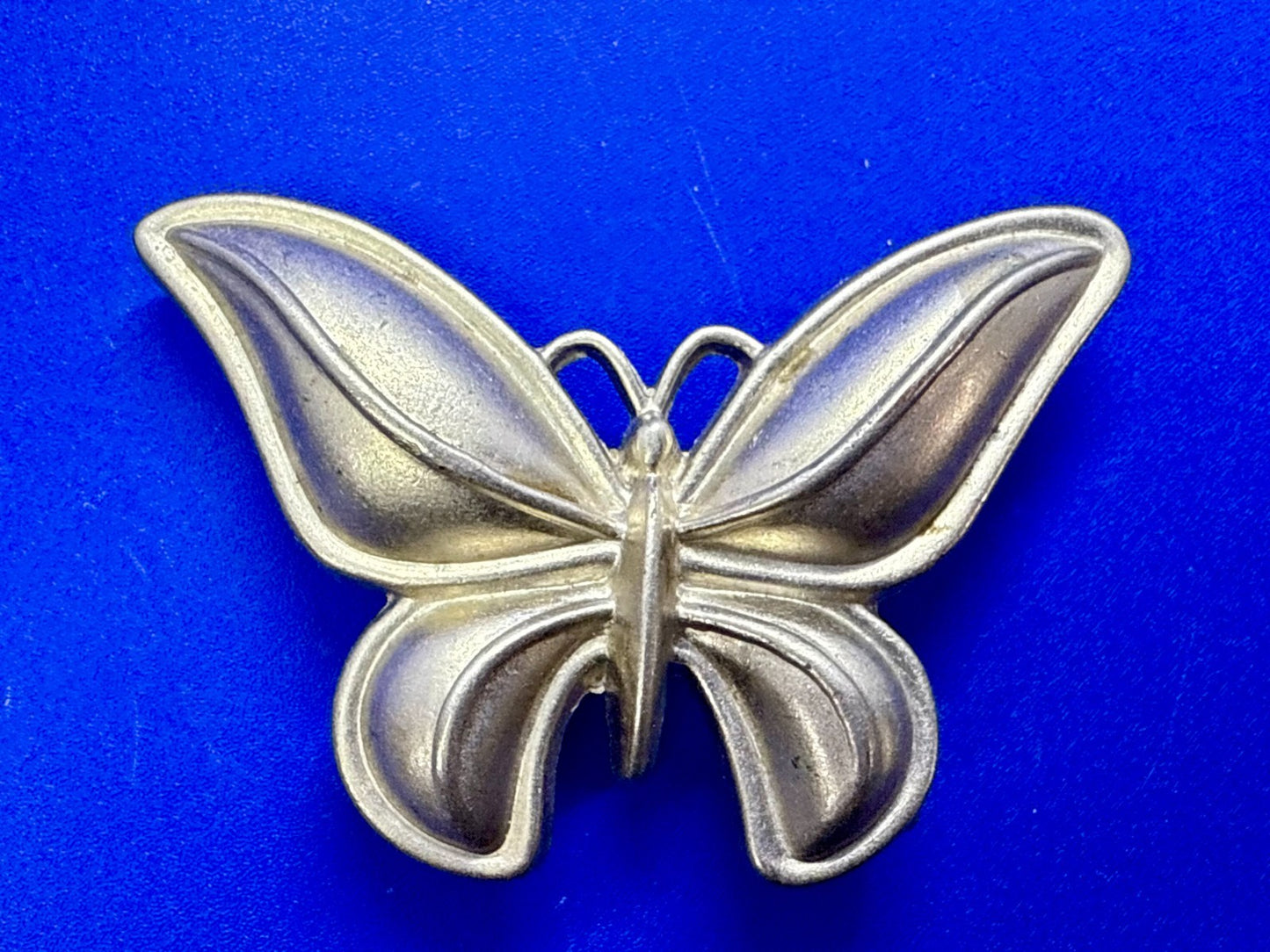 Beautiful Butterfly Shaped Figural Cutout Hippy Vibe Silver Color Belt Buckle