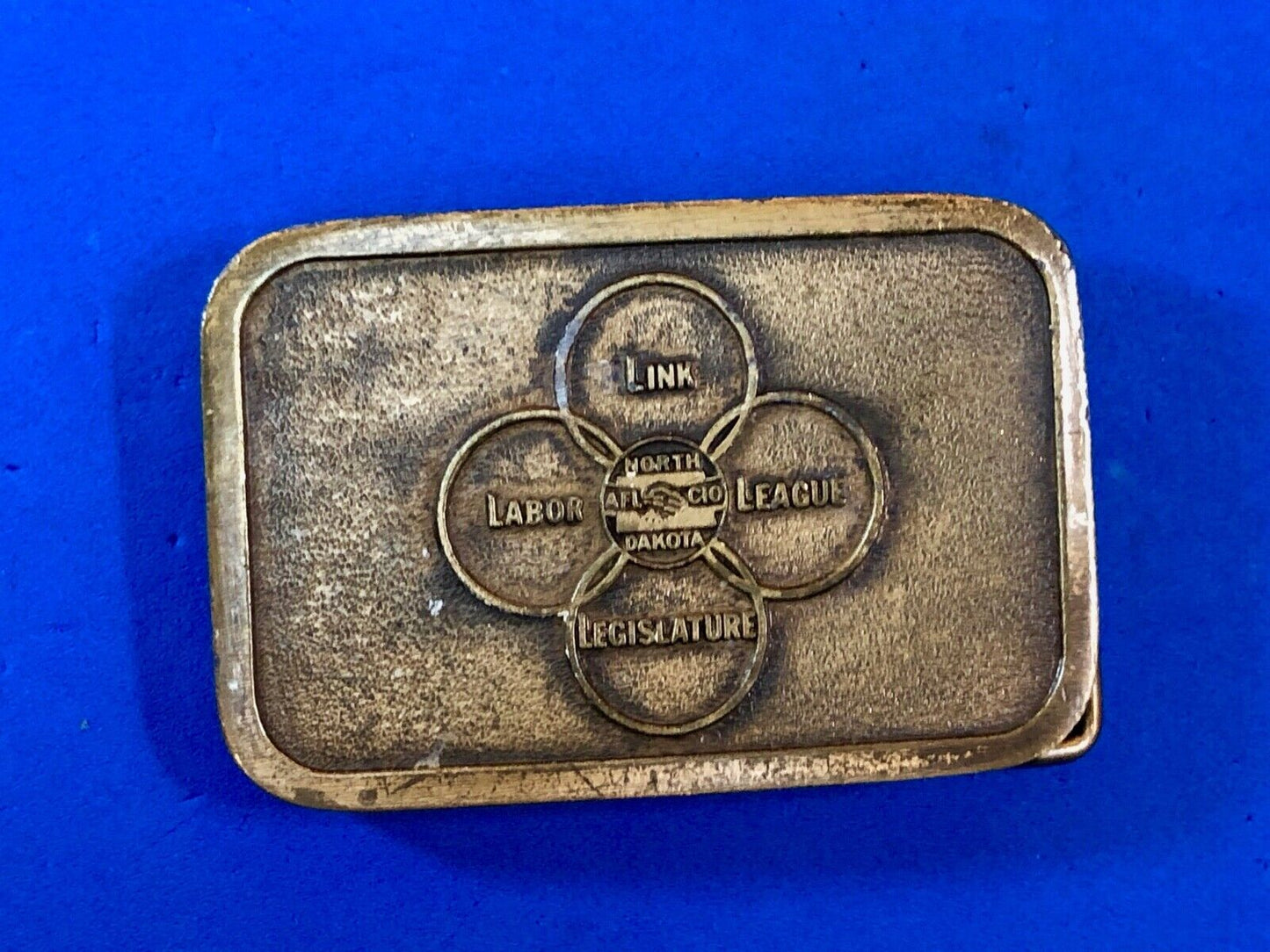 Vintage AFL-CIO North Dakota - Labor League Legislature belt buckle