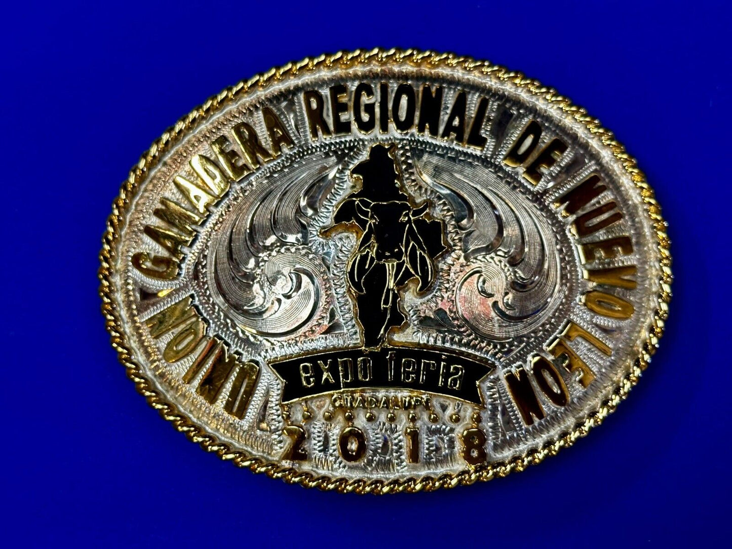 Union Ganadera Regional De Nuevo Leon Expo Series 2018 Trophy Award Belt Buckle