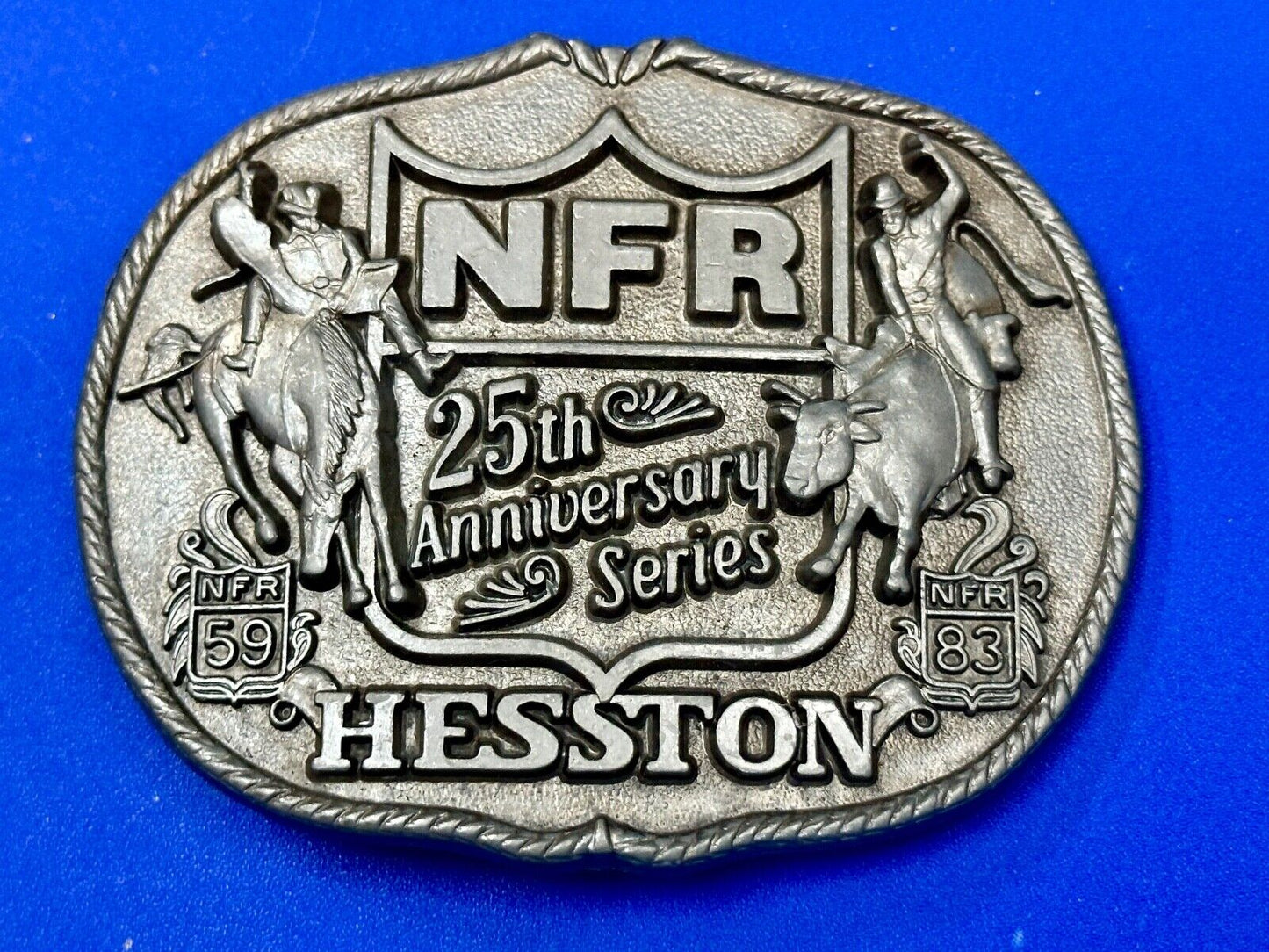 1993 Hesston National Finals Rodeo NFR 25th year celebration Belt Buckle