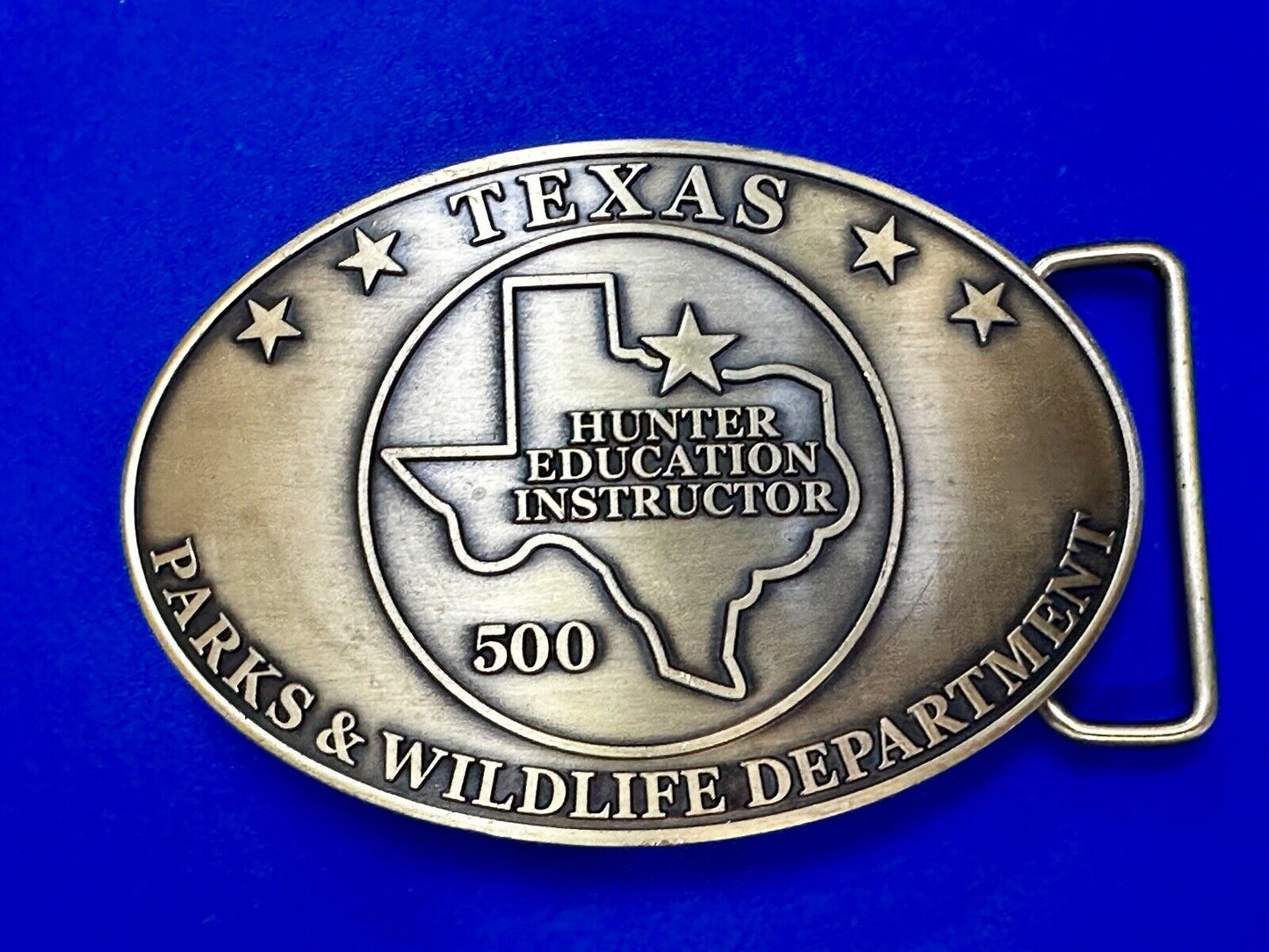 Texas Hunter Education Instructor 500 Parks & Wildlife Dept Belt Buckle
