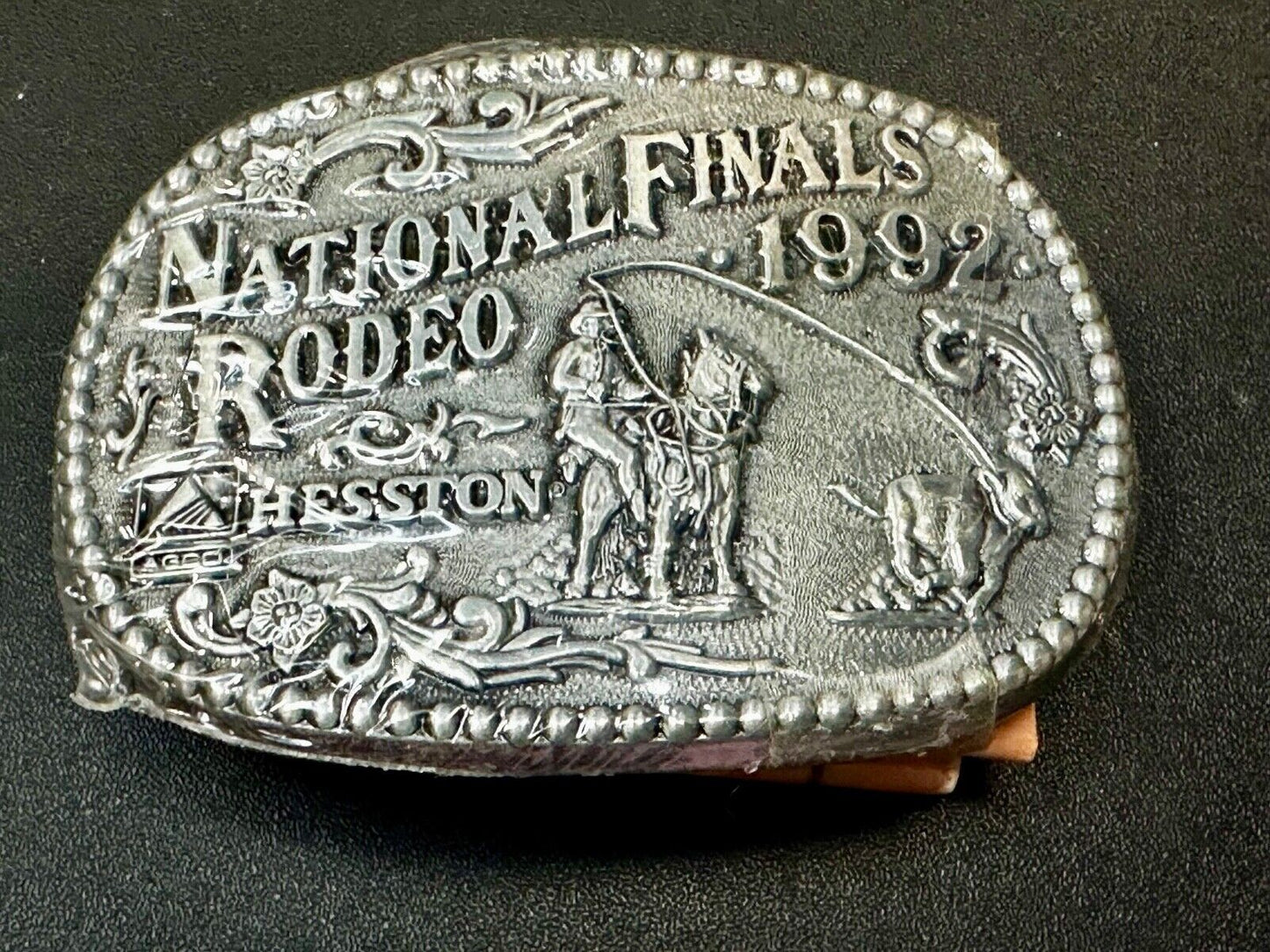 1992 NFR National Finals Rodeo NOS Youth Size ADM Commemorative Belt Buckle