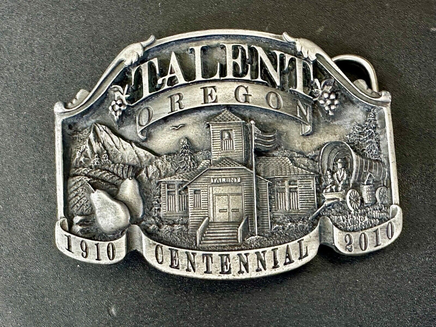 Talent Oregon Centennial Celebration 1910-2010 Belt Buckle