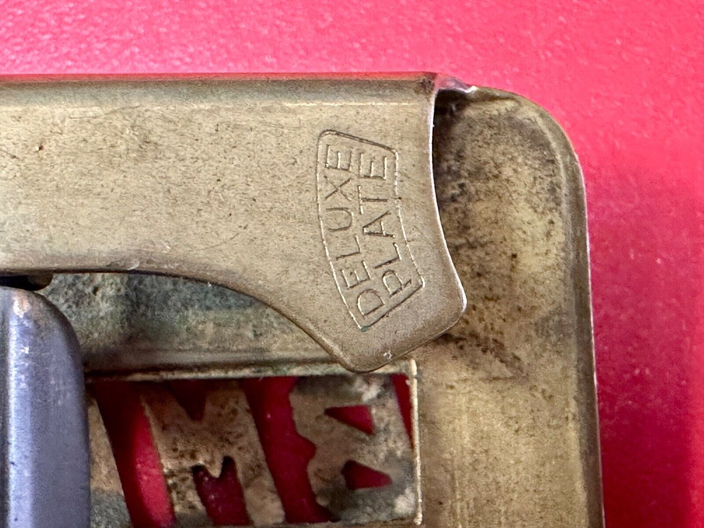 Vintage Art Deco Initials BMC belt buckle Deluxe Plate by Swank