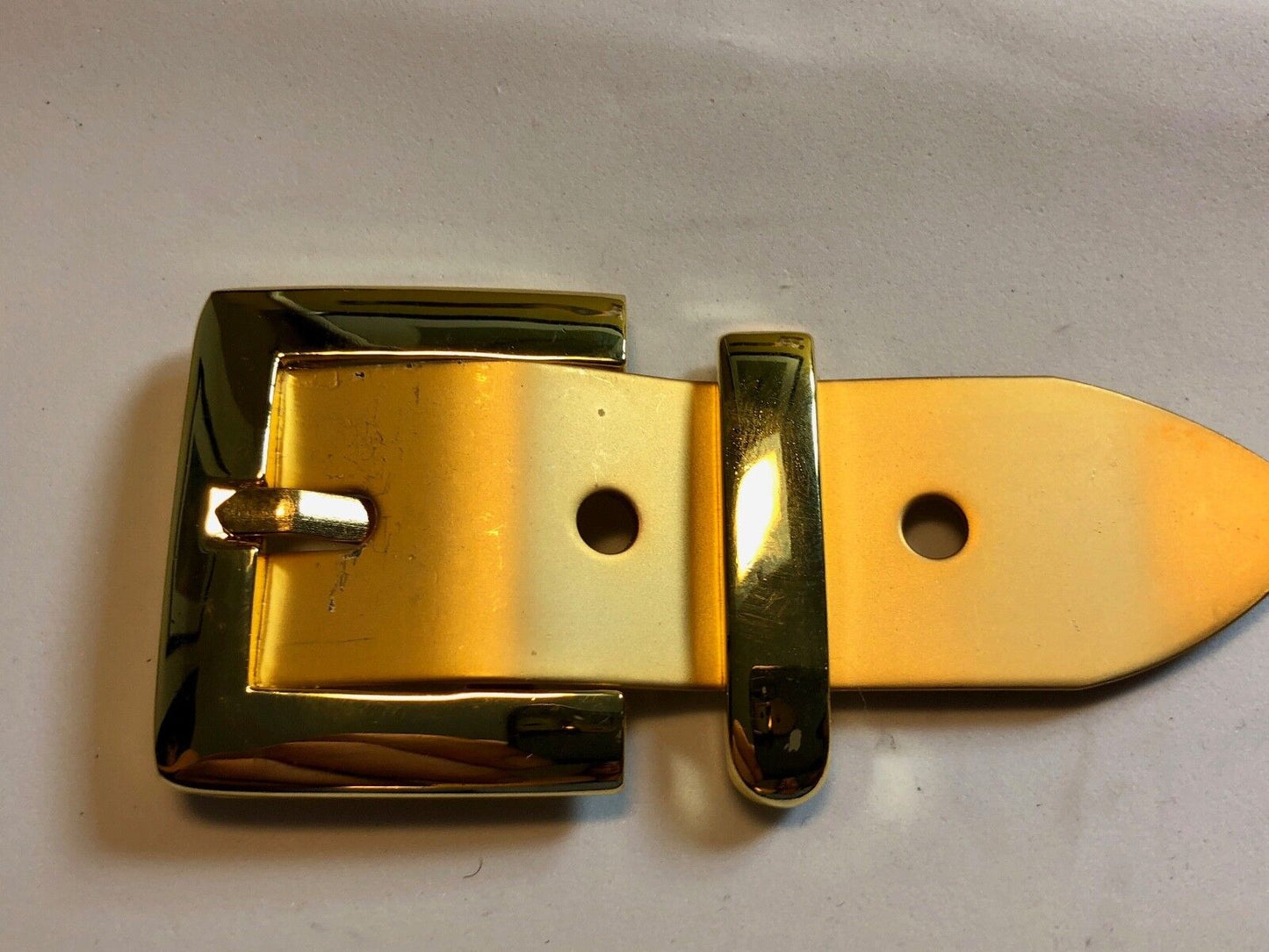 Vintage 2 piece Dress Brass Tone? Belt Buckle