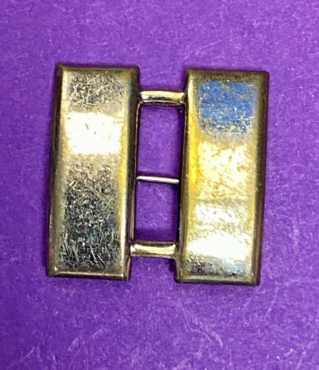 Vintage Captain's Double Bars Sterling Silver 925 Brooch