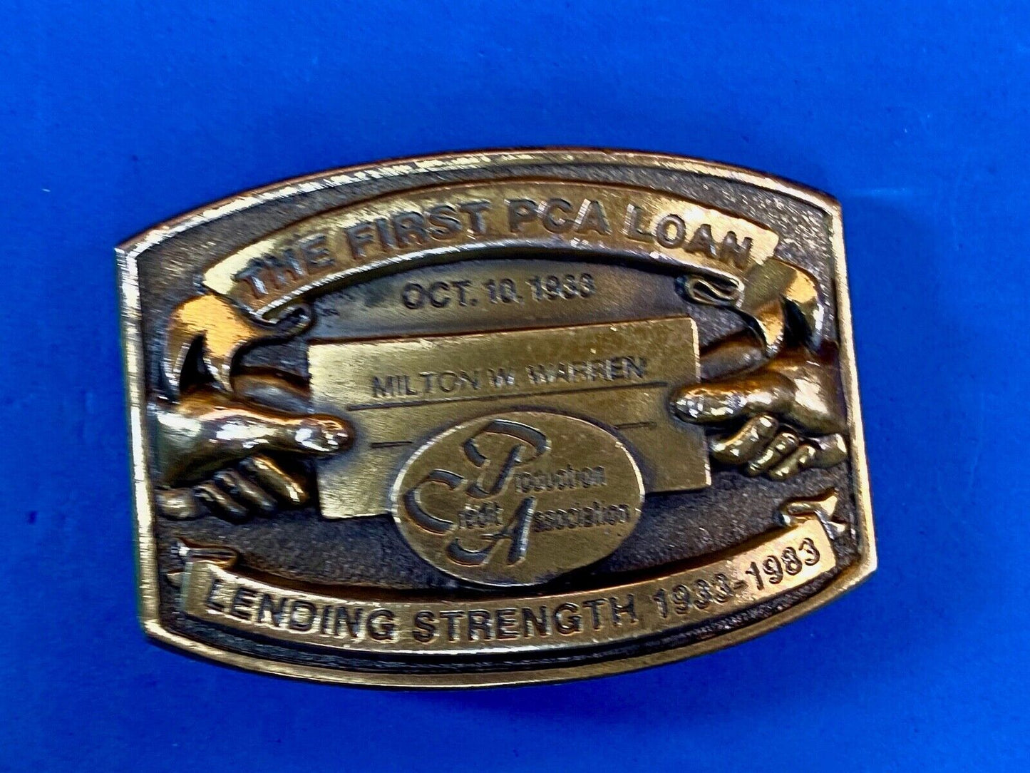 The First Pca Loan Belt Buckle - Lending And Strength Production Credit Assn.