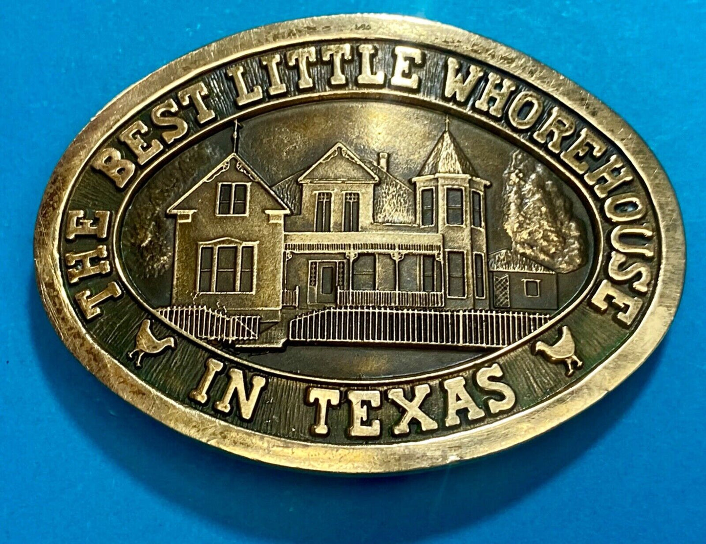 The Best Little Whorehouse in Texas Burt Dolly belt buckle Movie Wrap Crew Gift!