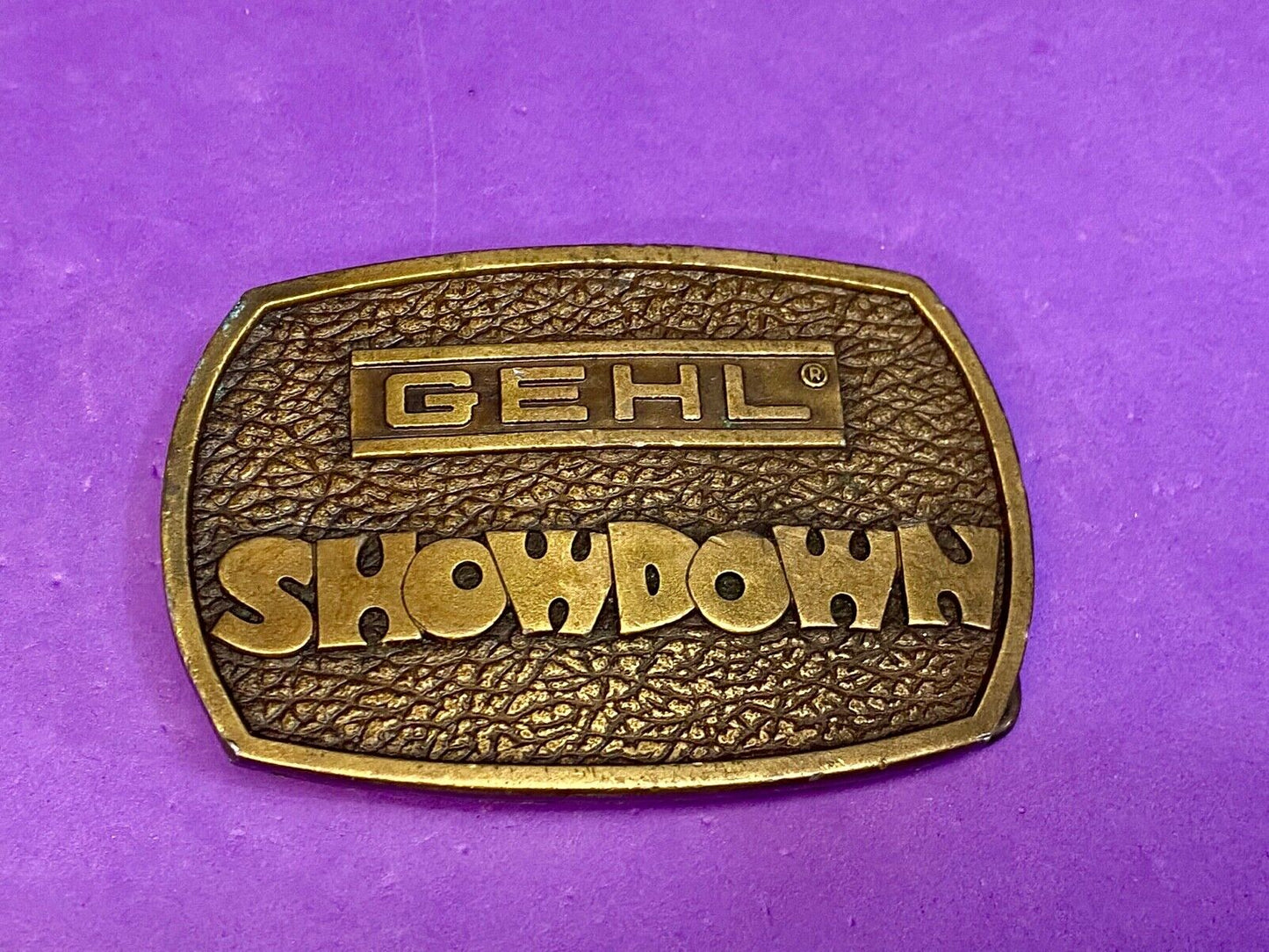 Vintage 1976 - Gehl Showdown - Skid Steer Loader Baler - Co Belt Buckle