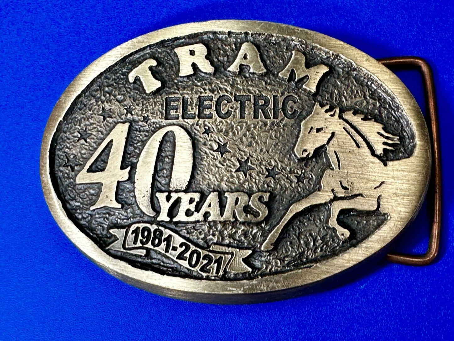TRAM Electric 40 Years 1981-2021 Commemorative Danny Branford RARE Belt Buckle