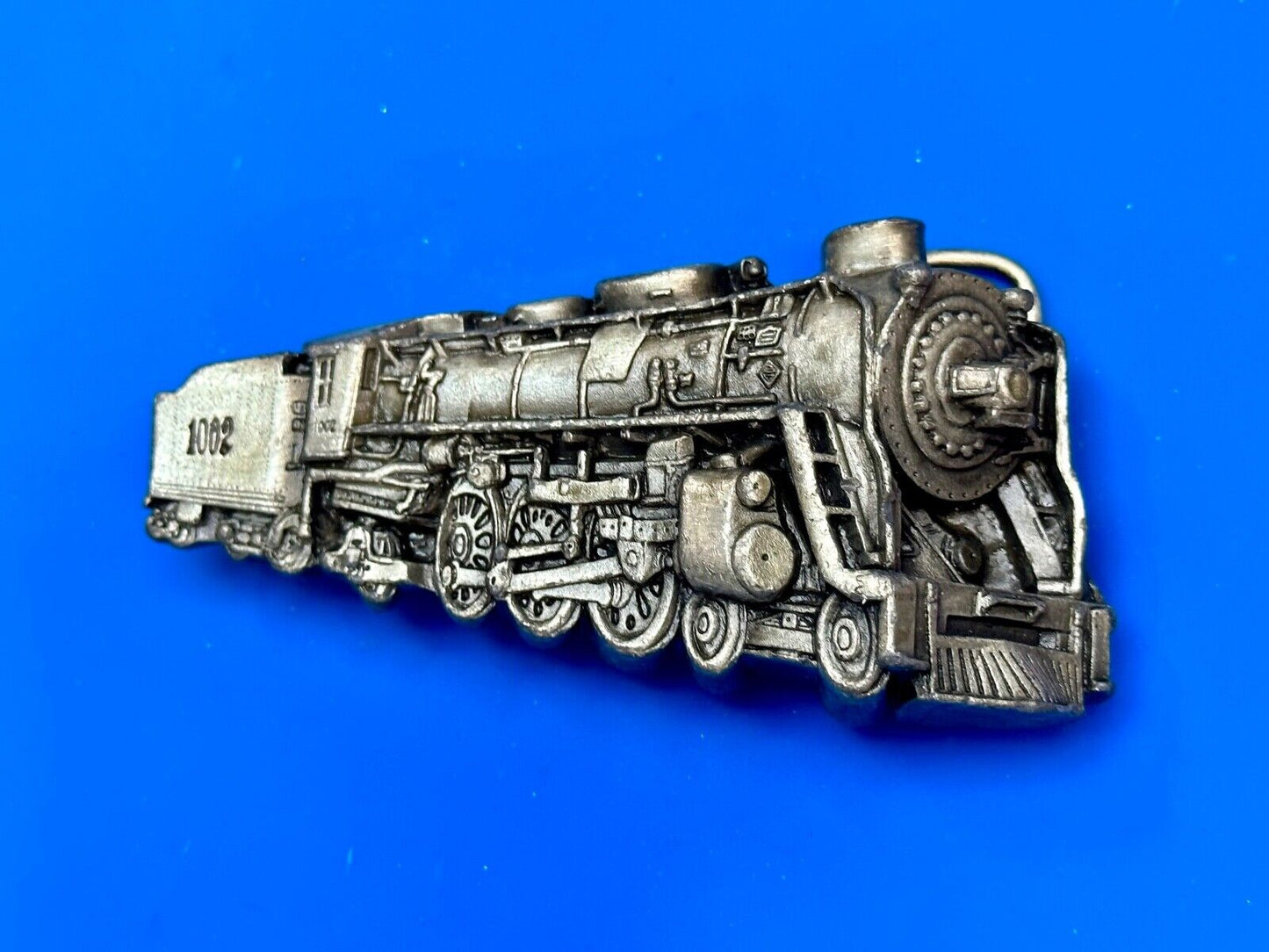 Train Steam Locomotive Vintage 1978 Cutout RR Bergamot Belt Buckle