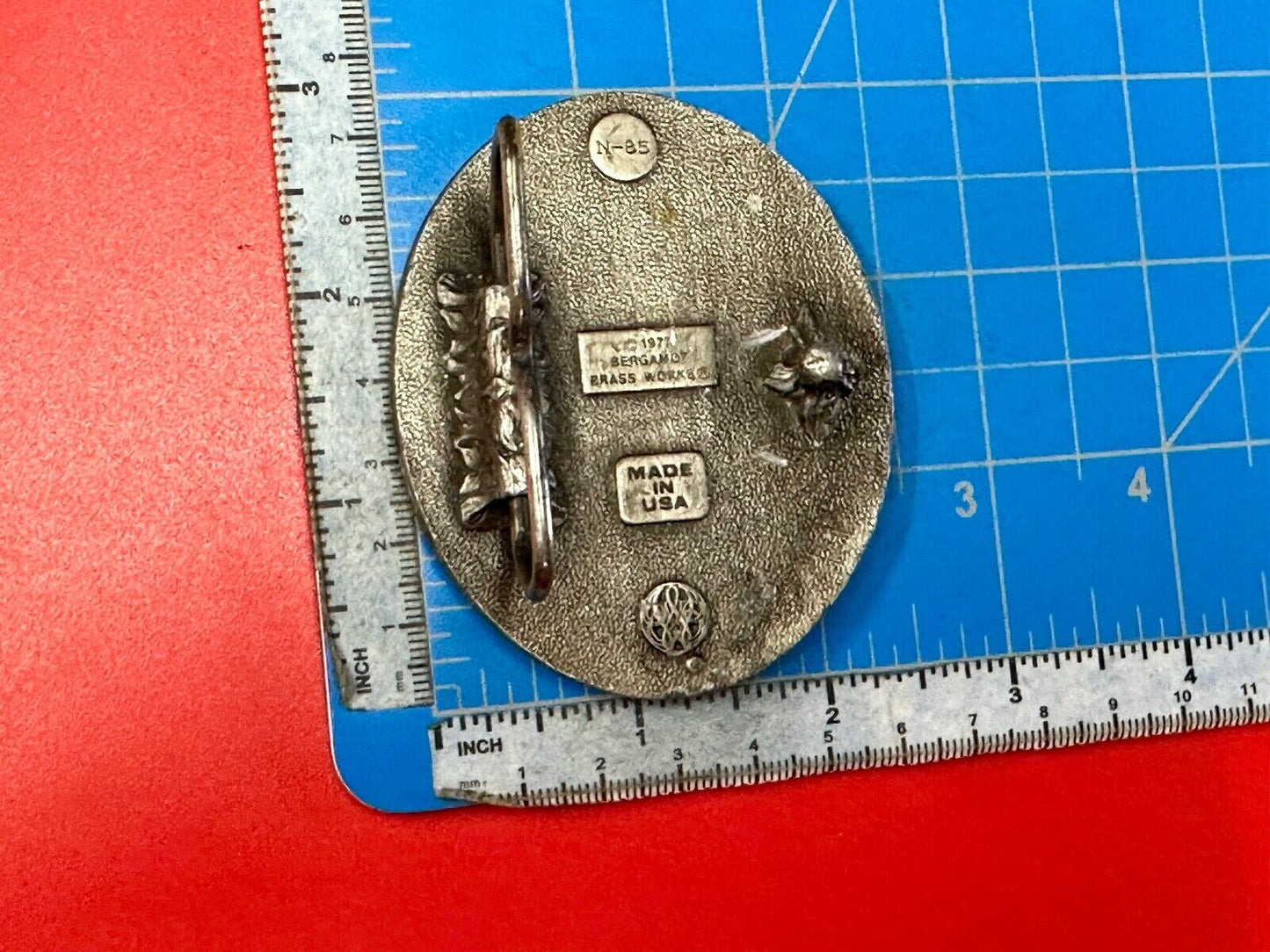 Tennis Match Commemorative Game Ad Deuce Love Vintage 70's Bergamot belt buckle