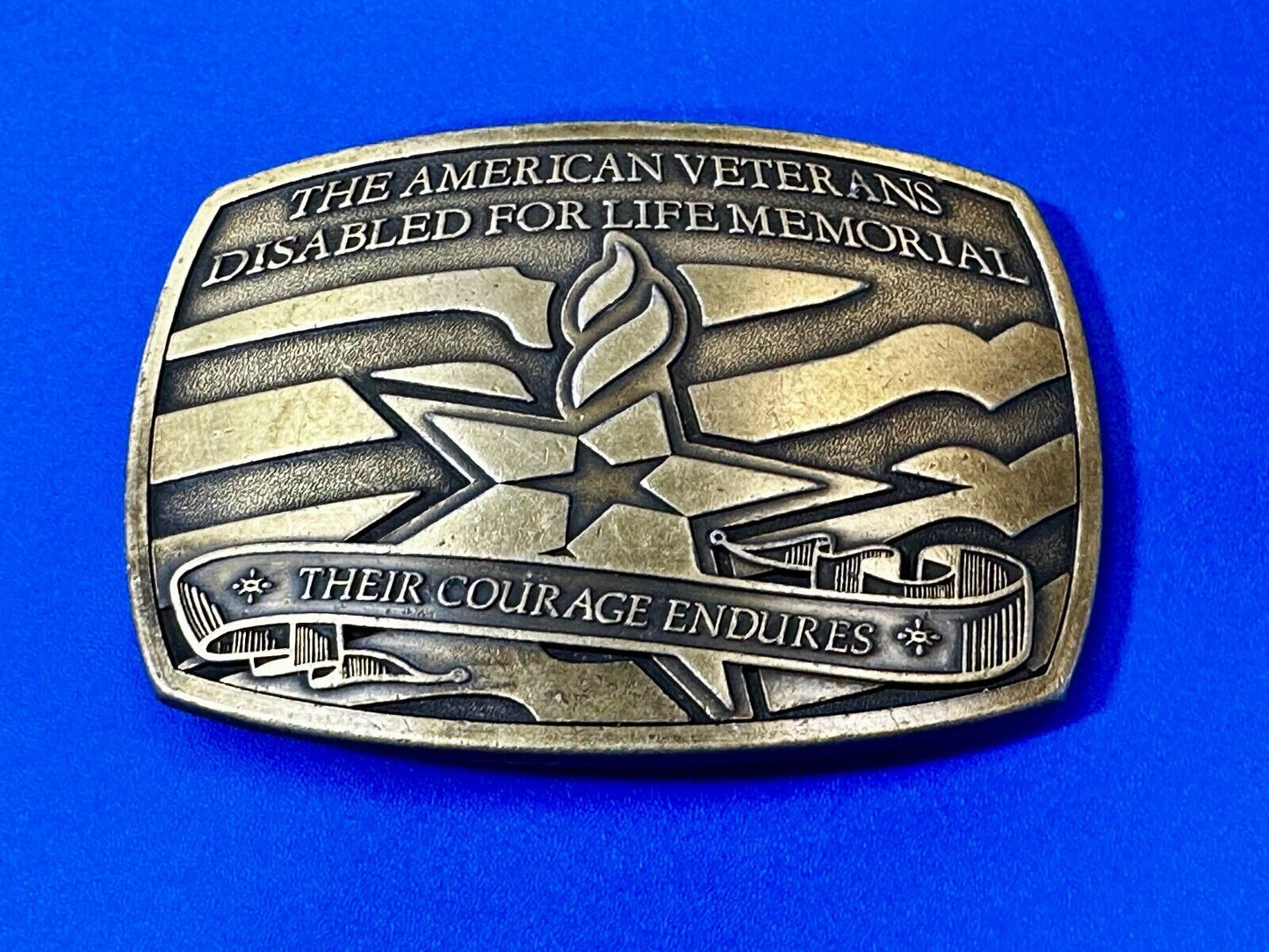 The American Veterans Disabled For Life Memorial Commemorative Belt Buckle