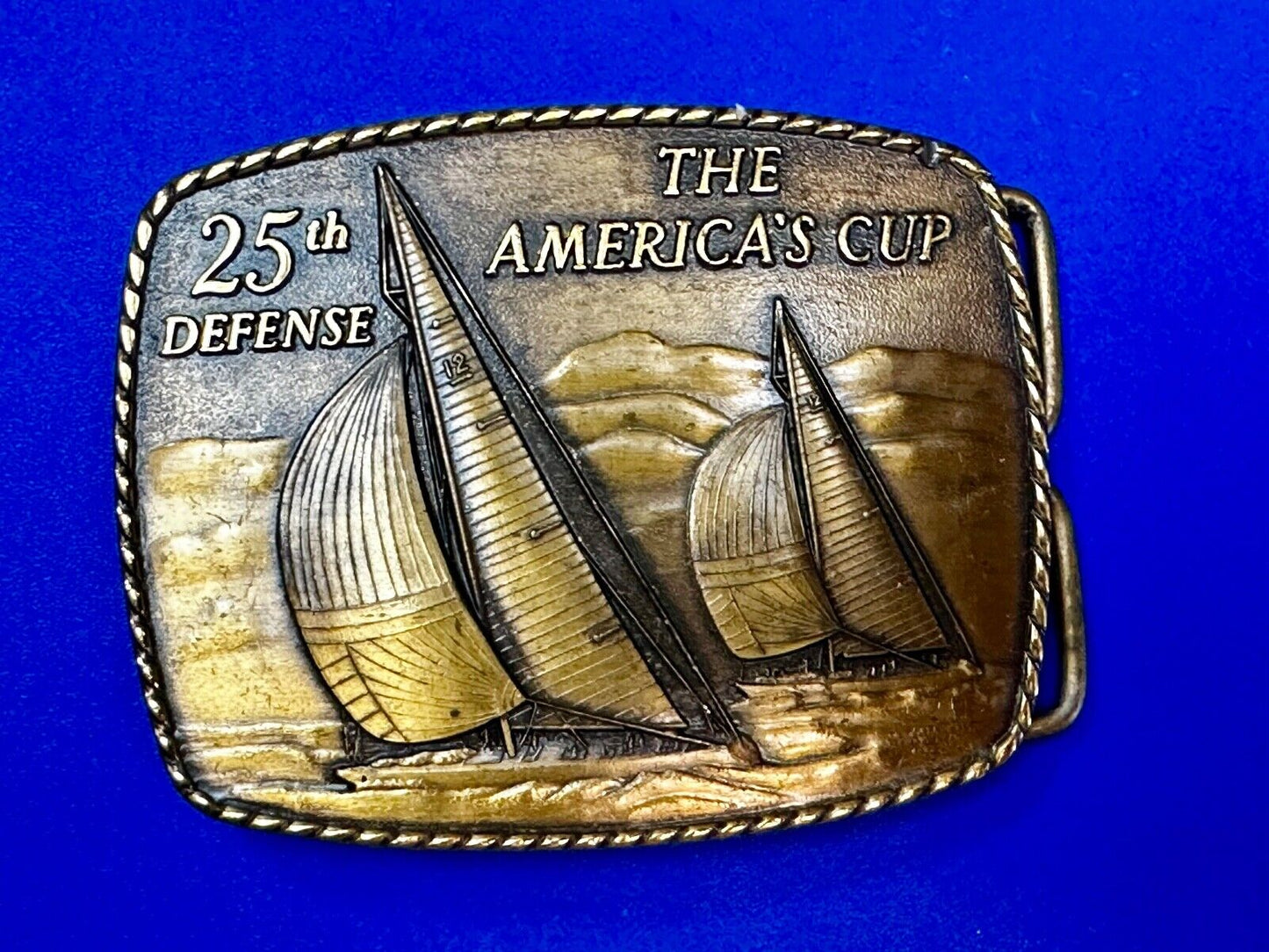 The Americas Cup 25th Defense Solid Bronze Historic Providence Mint Belt Buckle