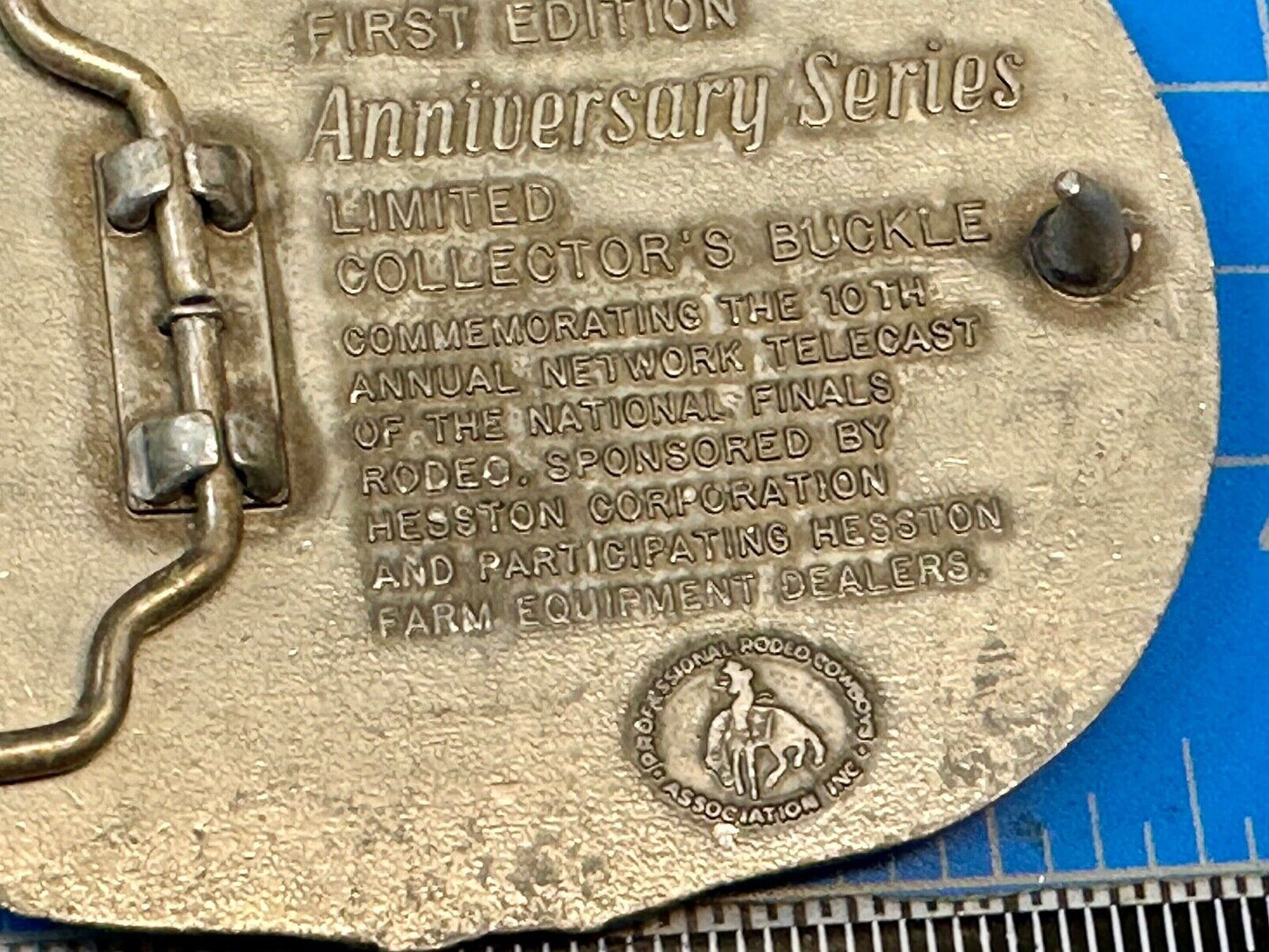 1983 HESSTON Belt Buckle NFR 25th Anniversary First Edition Limited Rodeo