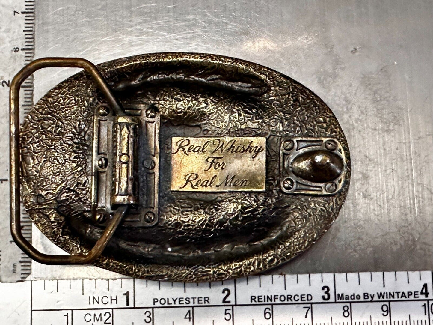 The Spirit of Tennessee Lord Calvert Real Canadian Whisky Promo Belt Buckle